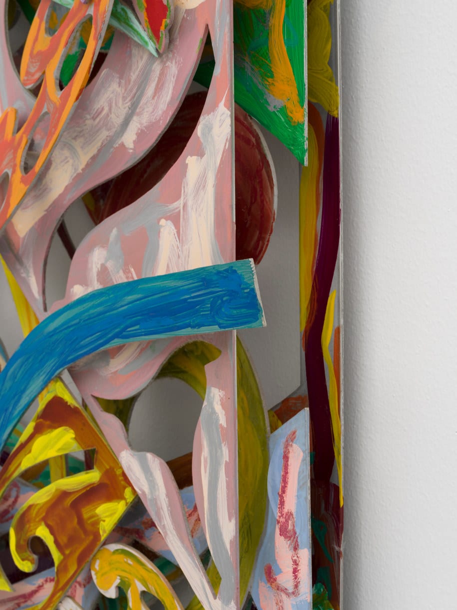 abstract assemblage painting