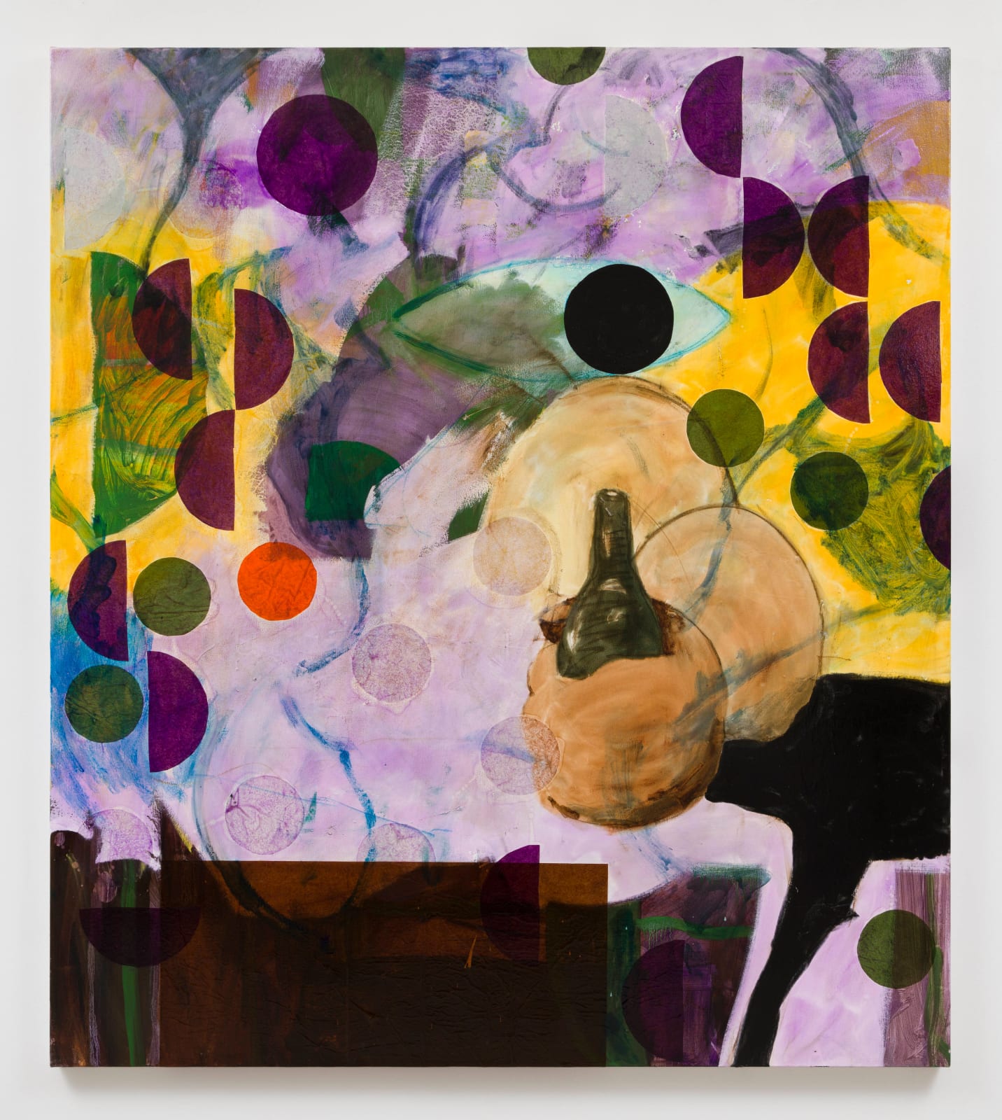 oil on paper of hand holding bottle