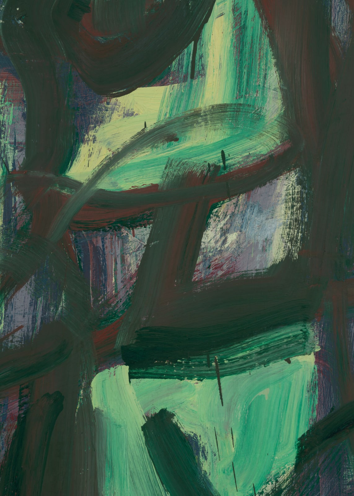 detail of gestural abstract painting