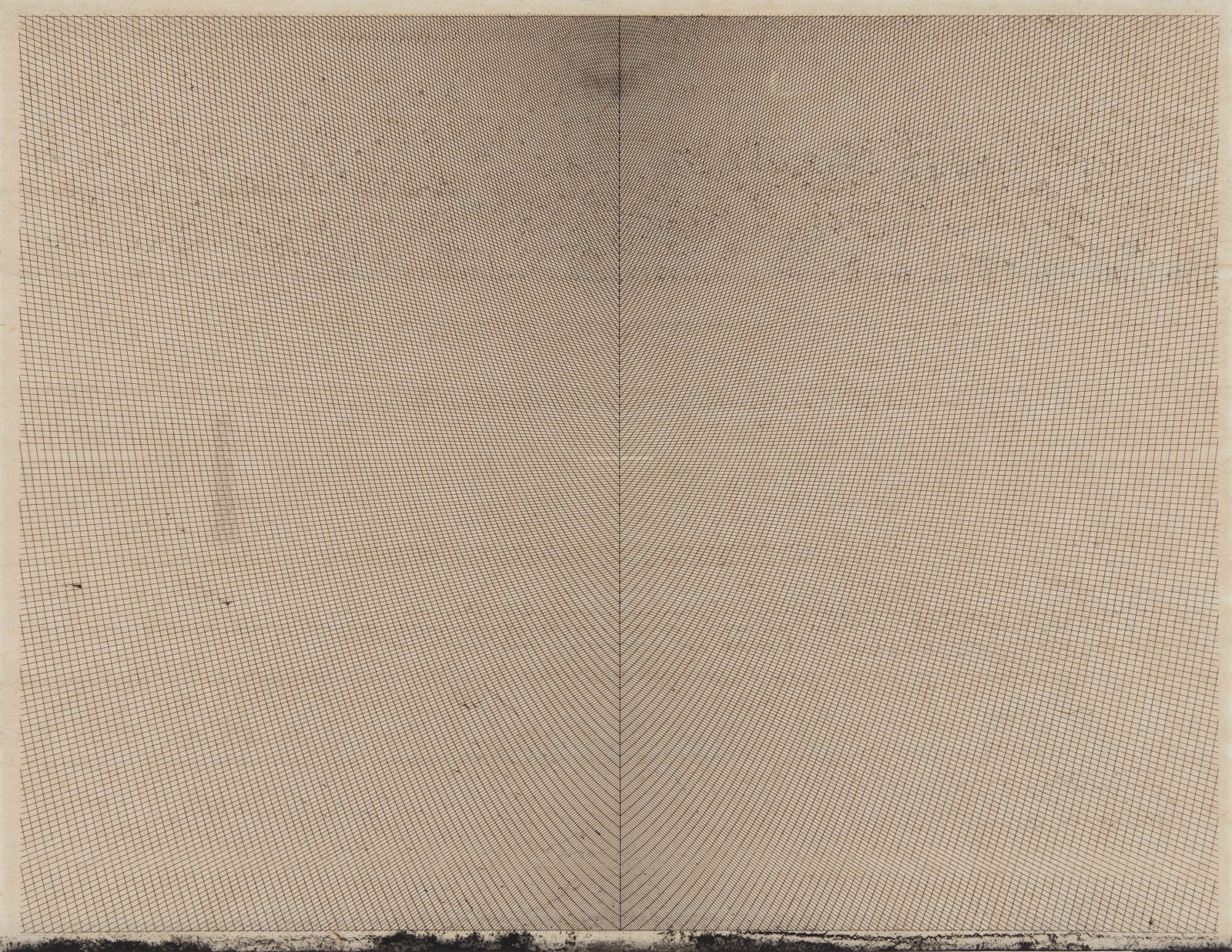 an abstract work on paper with black lines