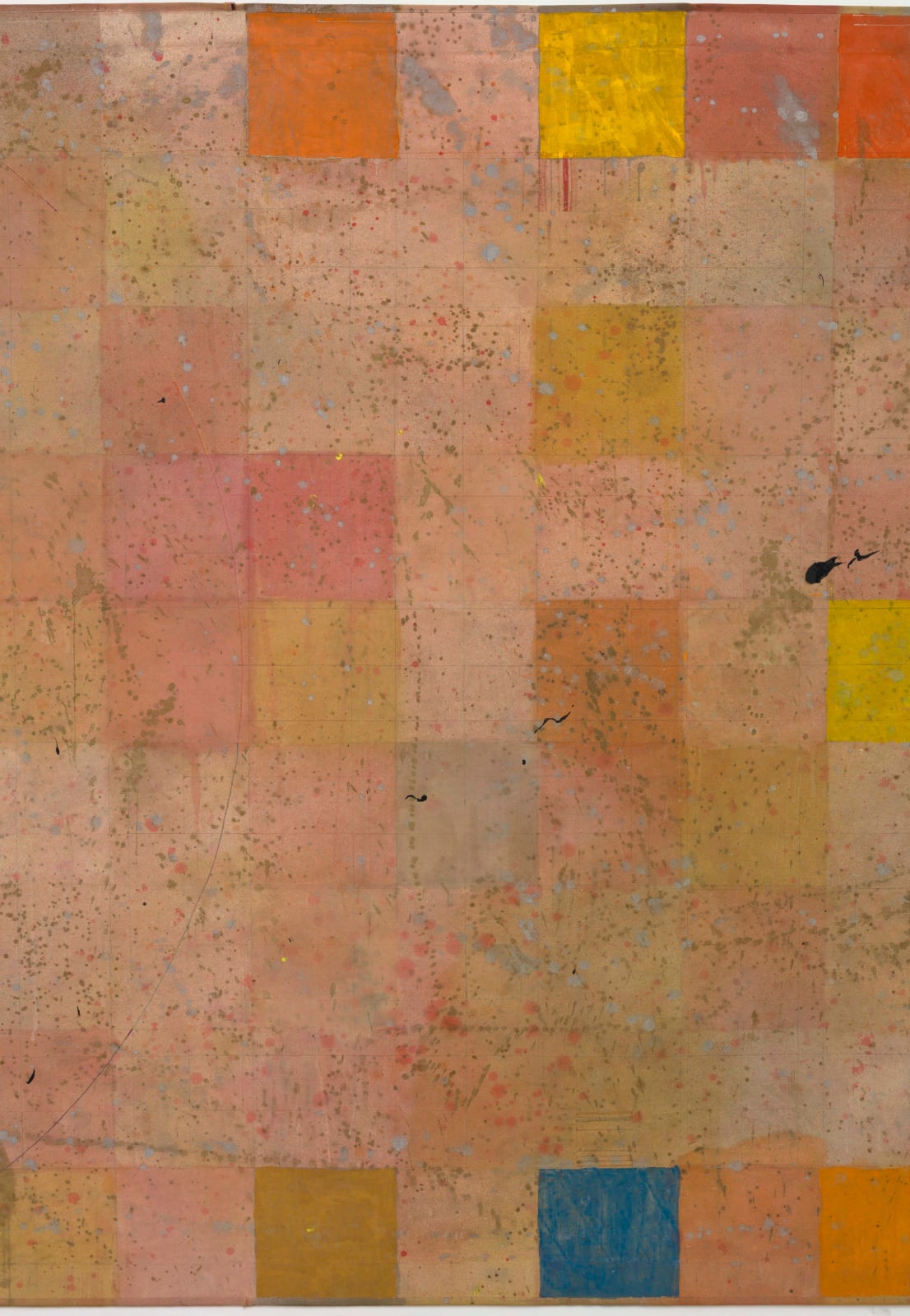 detail of large scale abstract painting