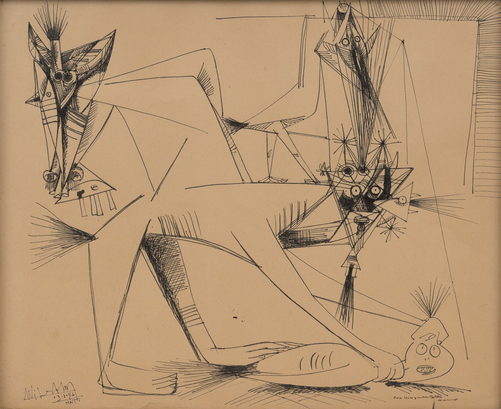 Wifredo Lam, Untitled, 1946