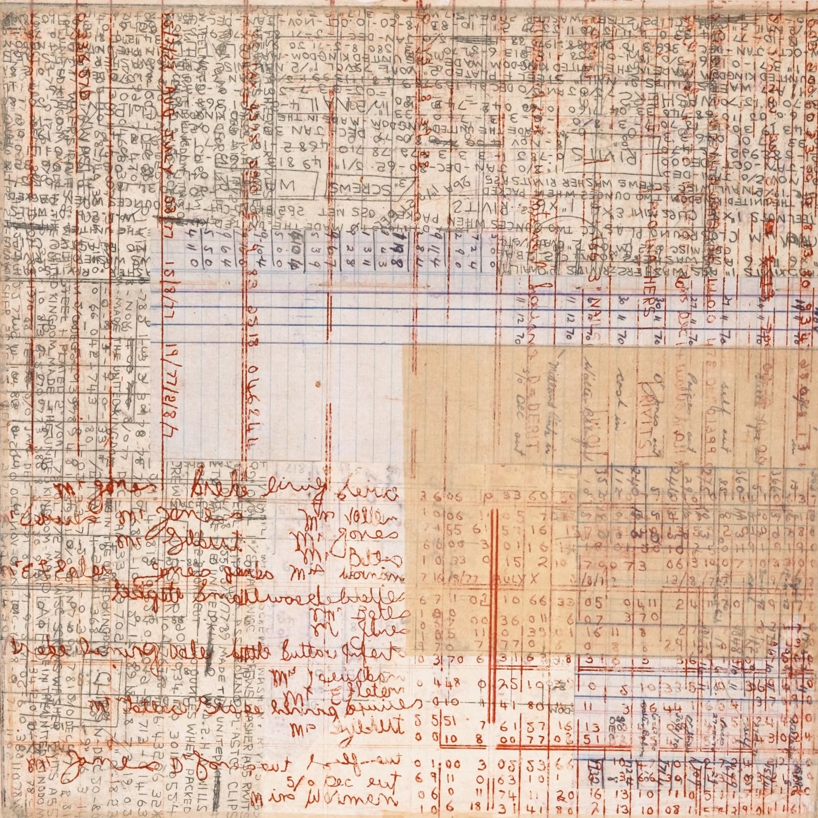 Paulette Bansal, Ledger (Buff Red)