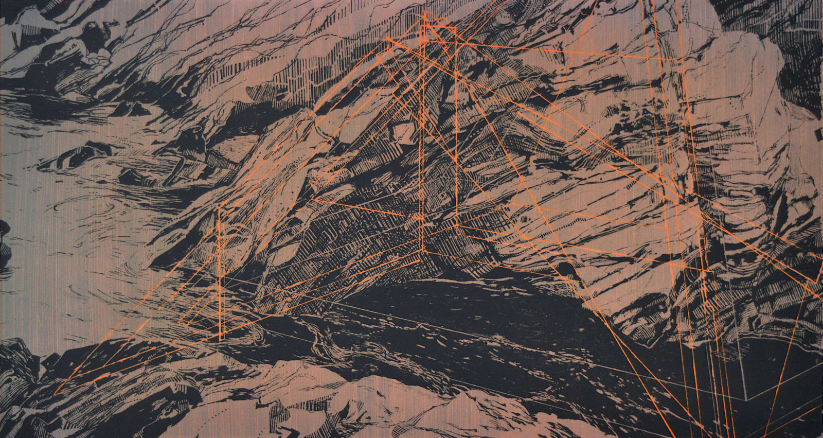 Andrew Mackenzie, River Print 2 (Orange), 2013