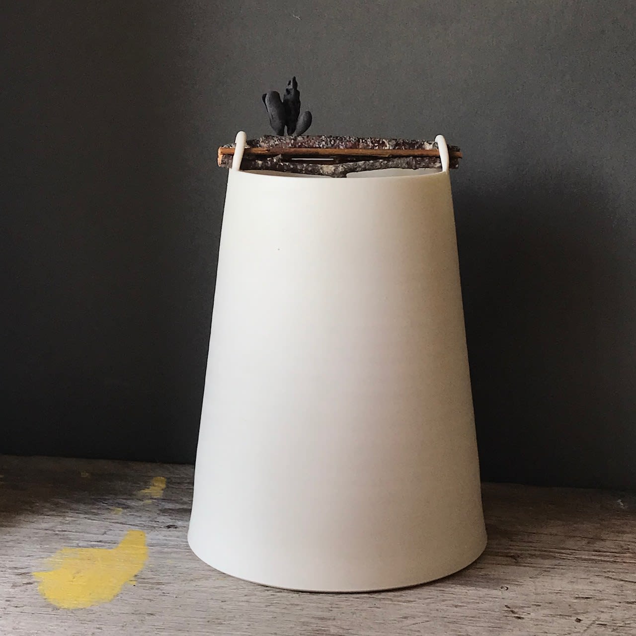 Elaine Sheppard Bolt, Woodland Chalk Black Flower, 2025