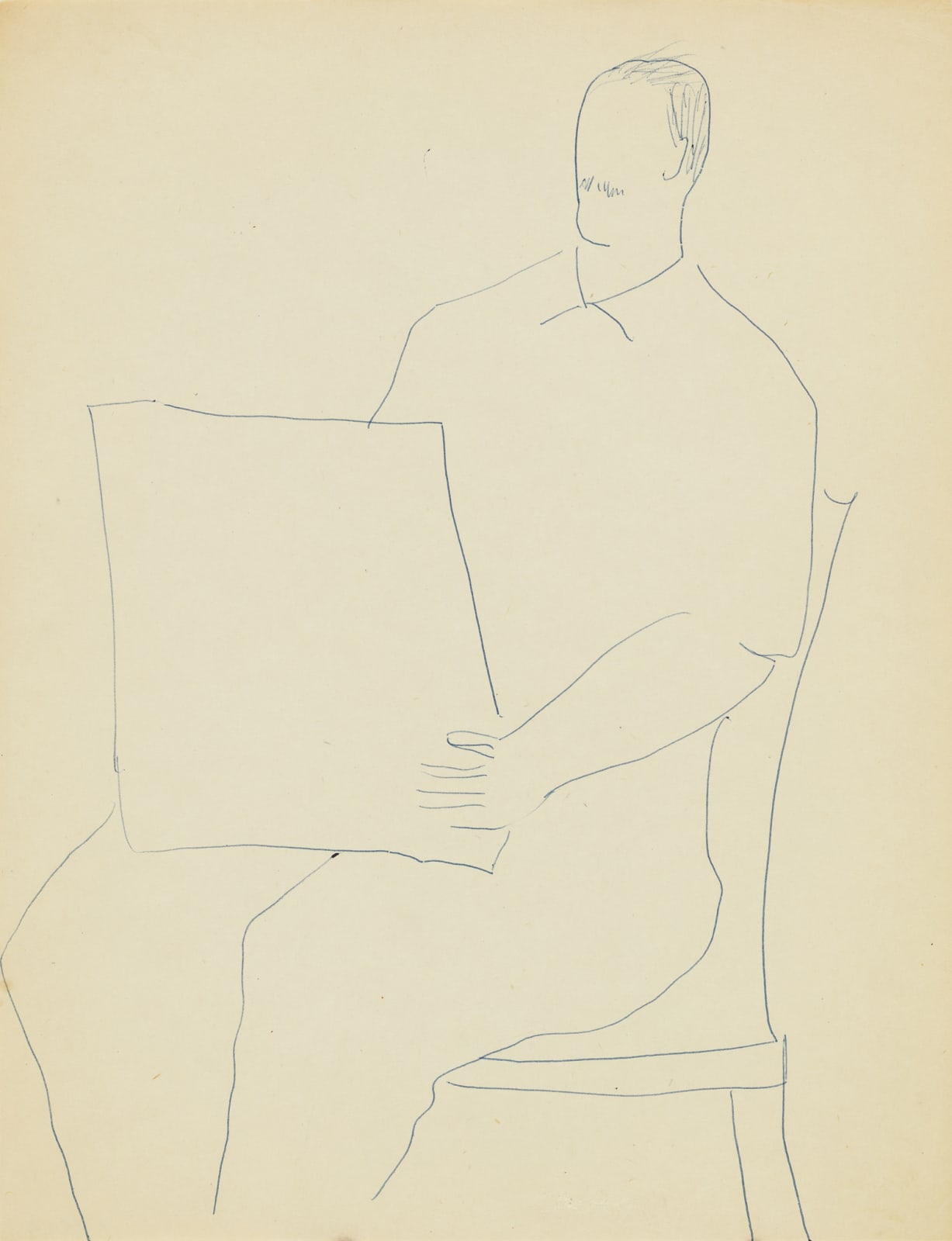 Milton Avery, Untitled (Man Drawing), 1962