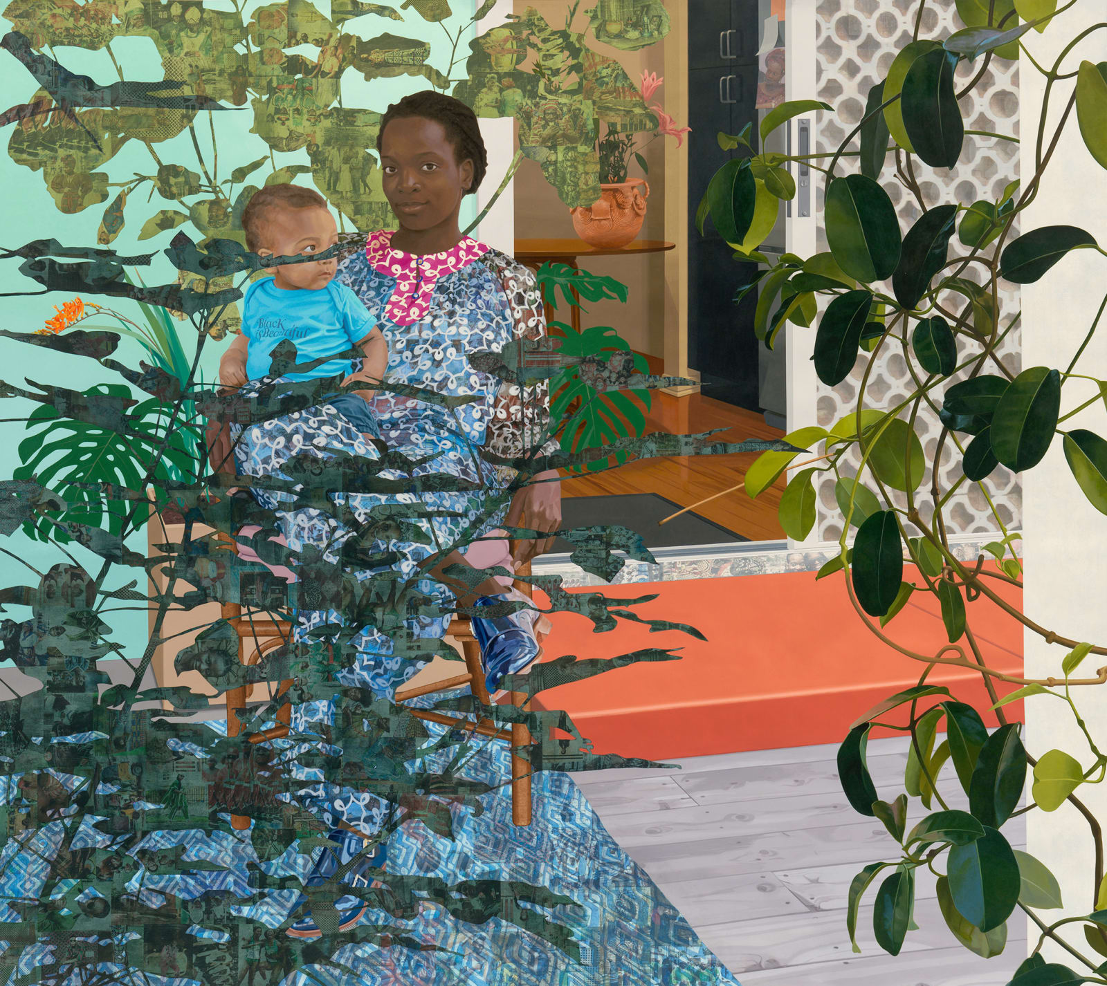 Njideka Akunyili Crosby, Still You Bloom in This Land of No Gardens, 2021