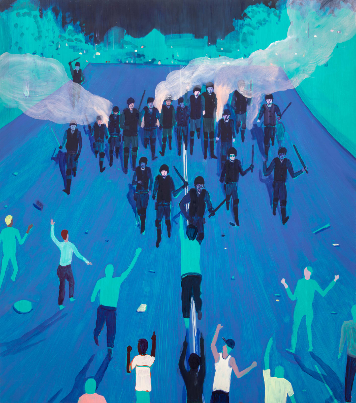 Jules de Balincourt, Uphill and Downhill, 2020