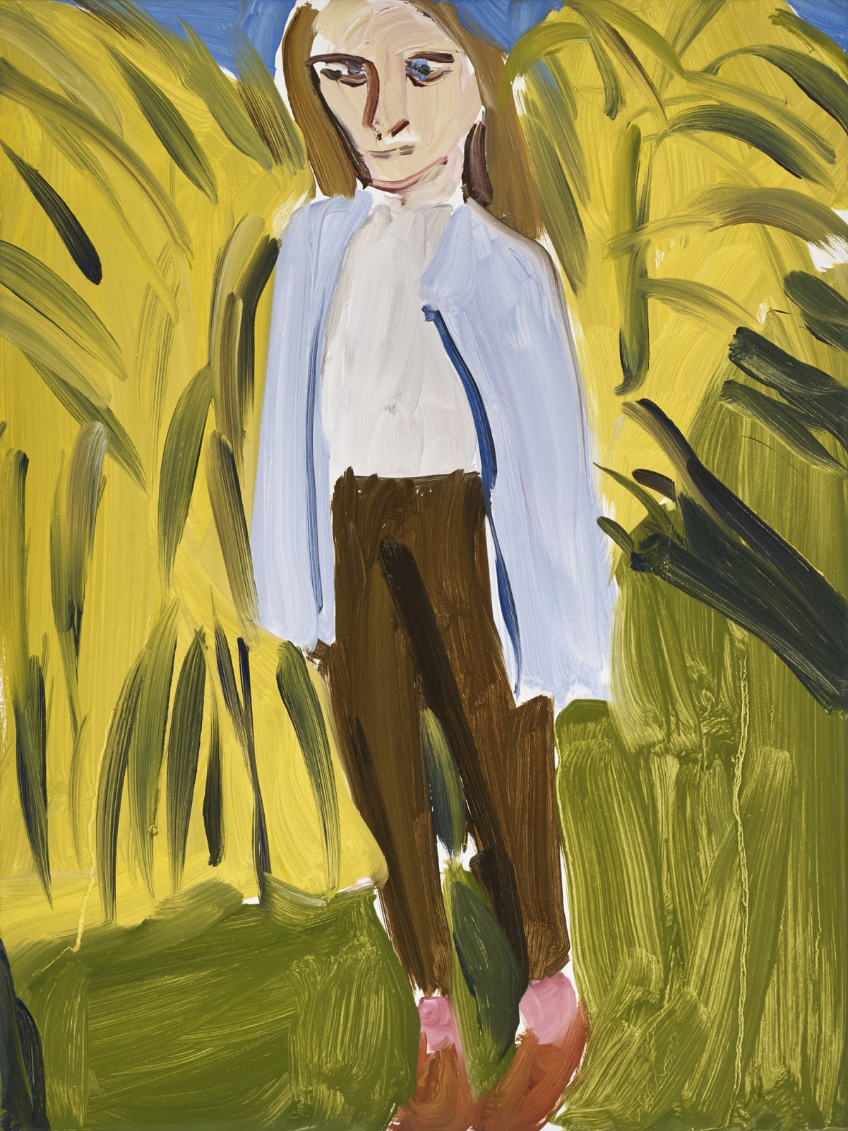 Chantal Joffe, Moll in a Blue Coat, 2017
