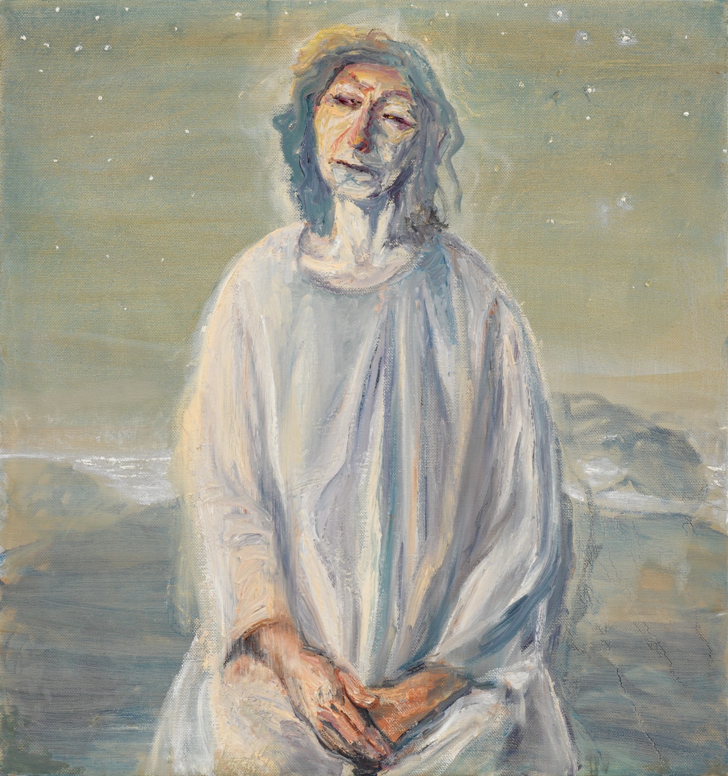 Celia Paul, Kate in a Starry Landscape, 2025
