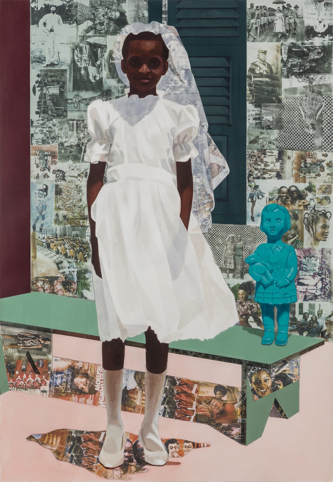 Njideka Akunyili Crosby, "The Beautyful Ones" Series #4, 2015