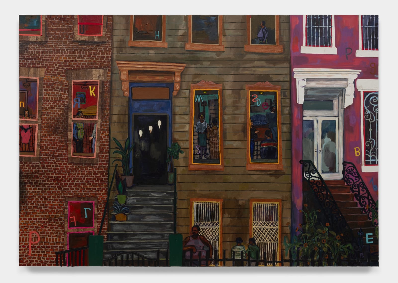 Khalif Tahir Thompson, Street Scene in Bed-Stuy, 2025