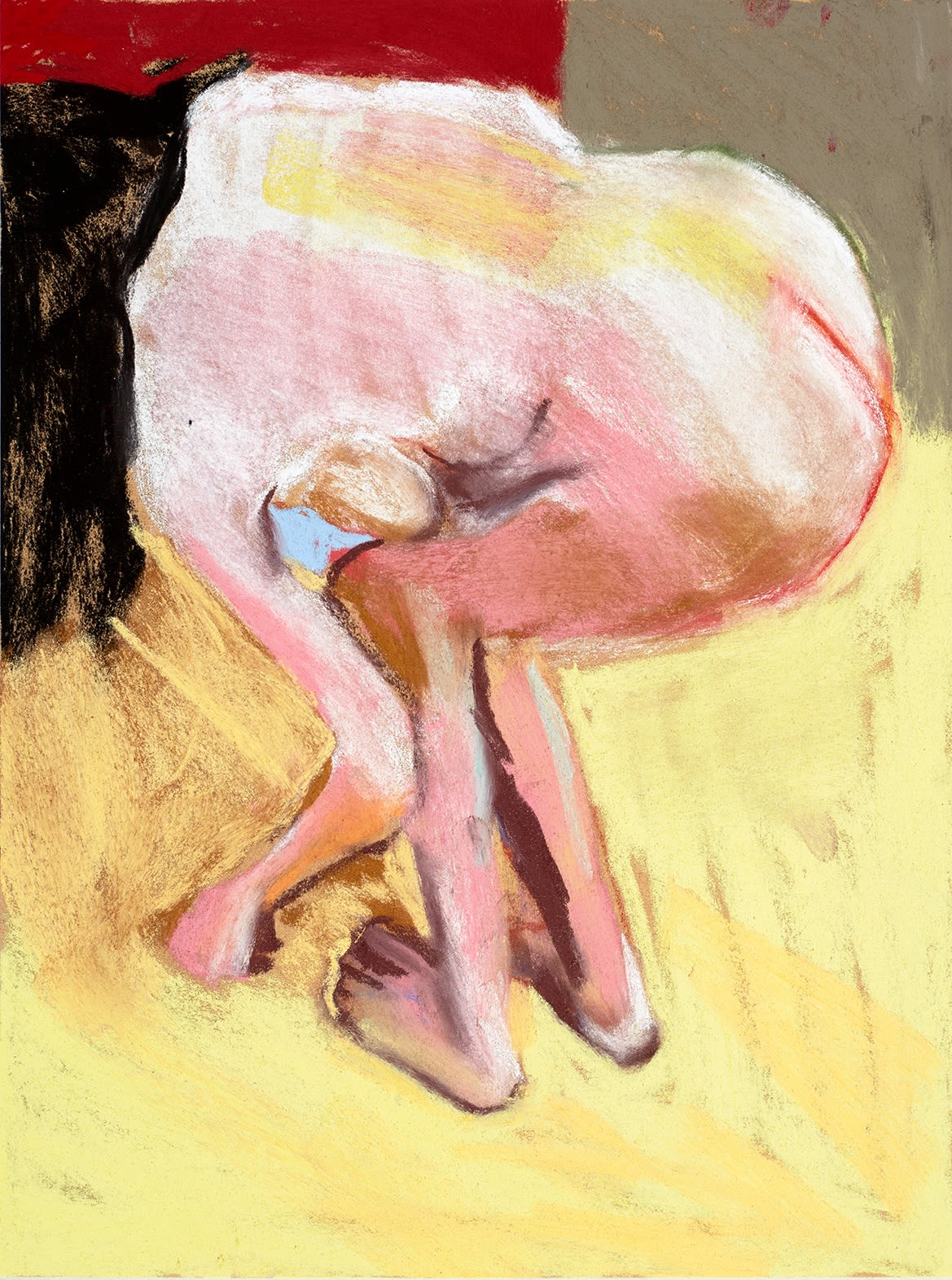 Chantal Joffe, Self-Portrait Bending Over, 2015