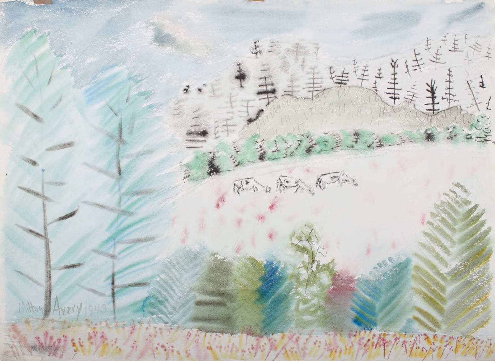 Milton Avery, Three Cows, 1943