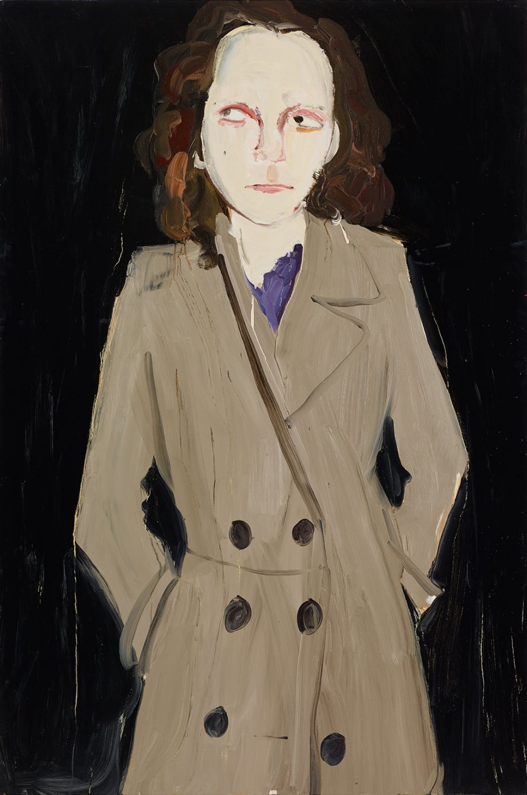 Chantal Joffe, Natasha in a Grey Coat, 2009