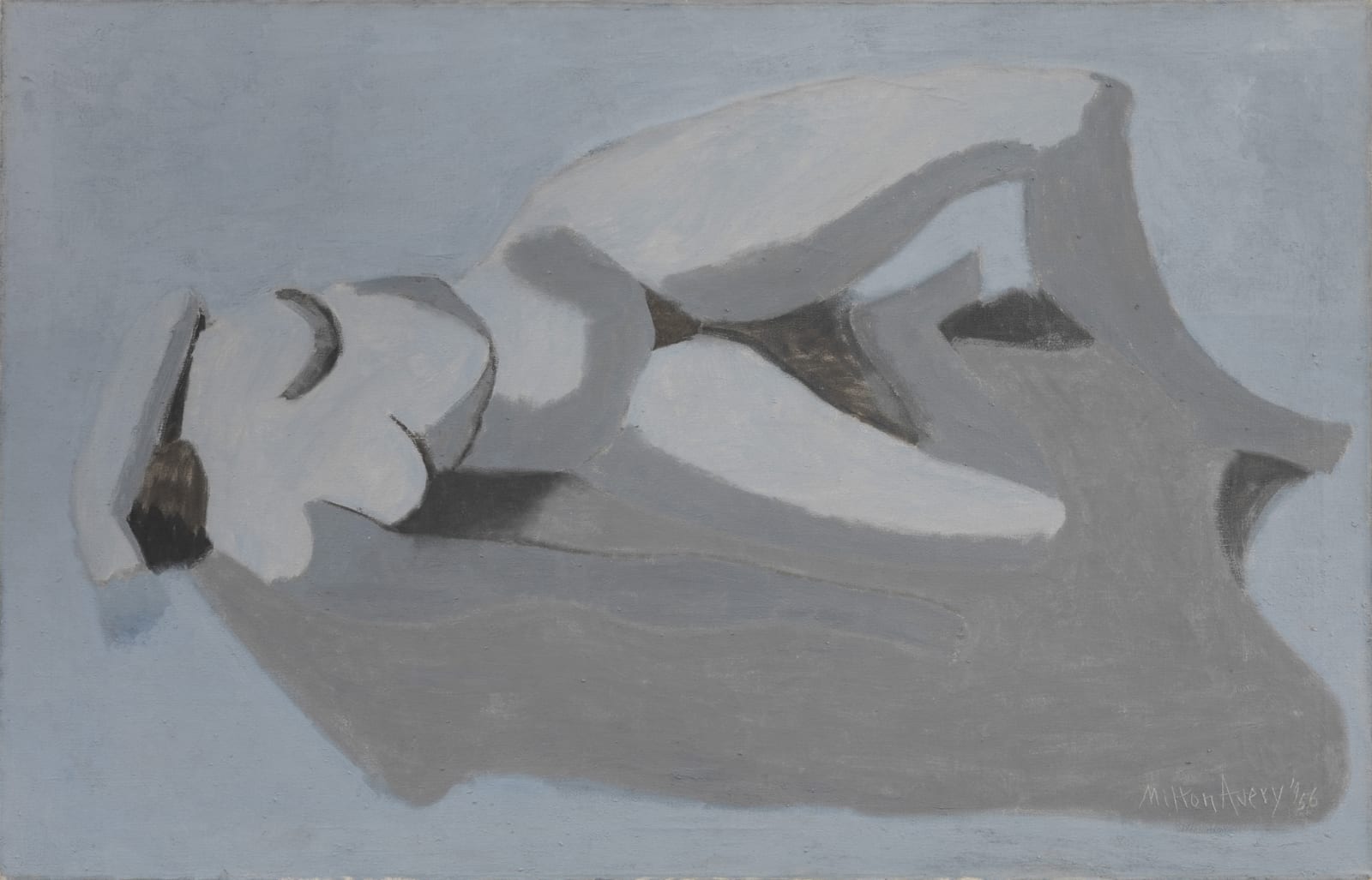 Milton Avery, Blue Gray Nude, 1956