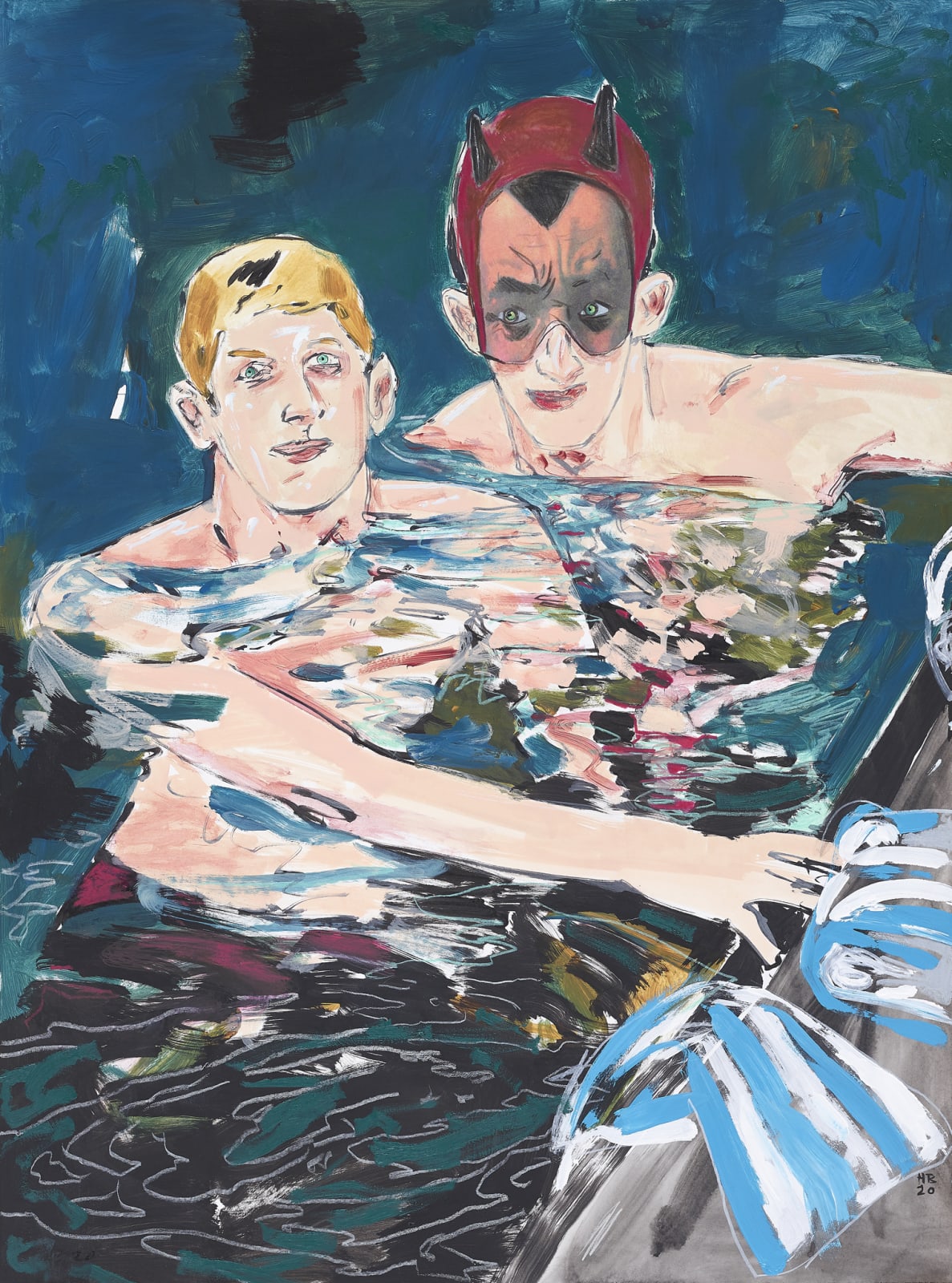 Hernan Bas, Carnivale after dark (Venice), 2020