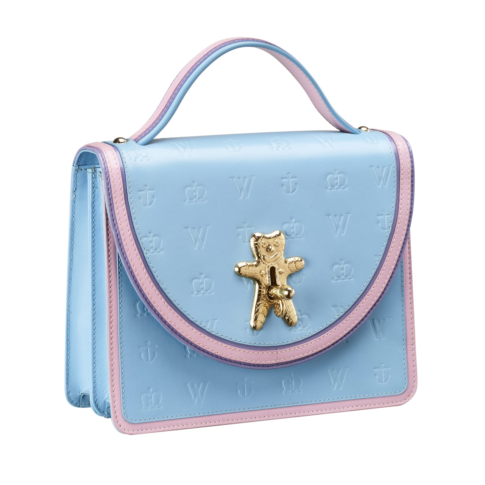 Grayson Perry, Limited edition top handled handbag designed by Grayson Perry in collaboration with Osprey London (blue), 2019