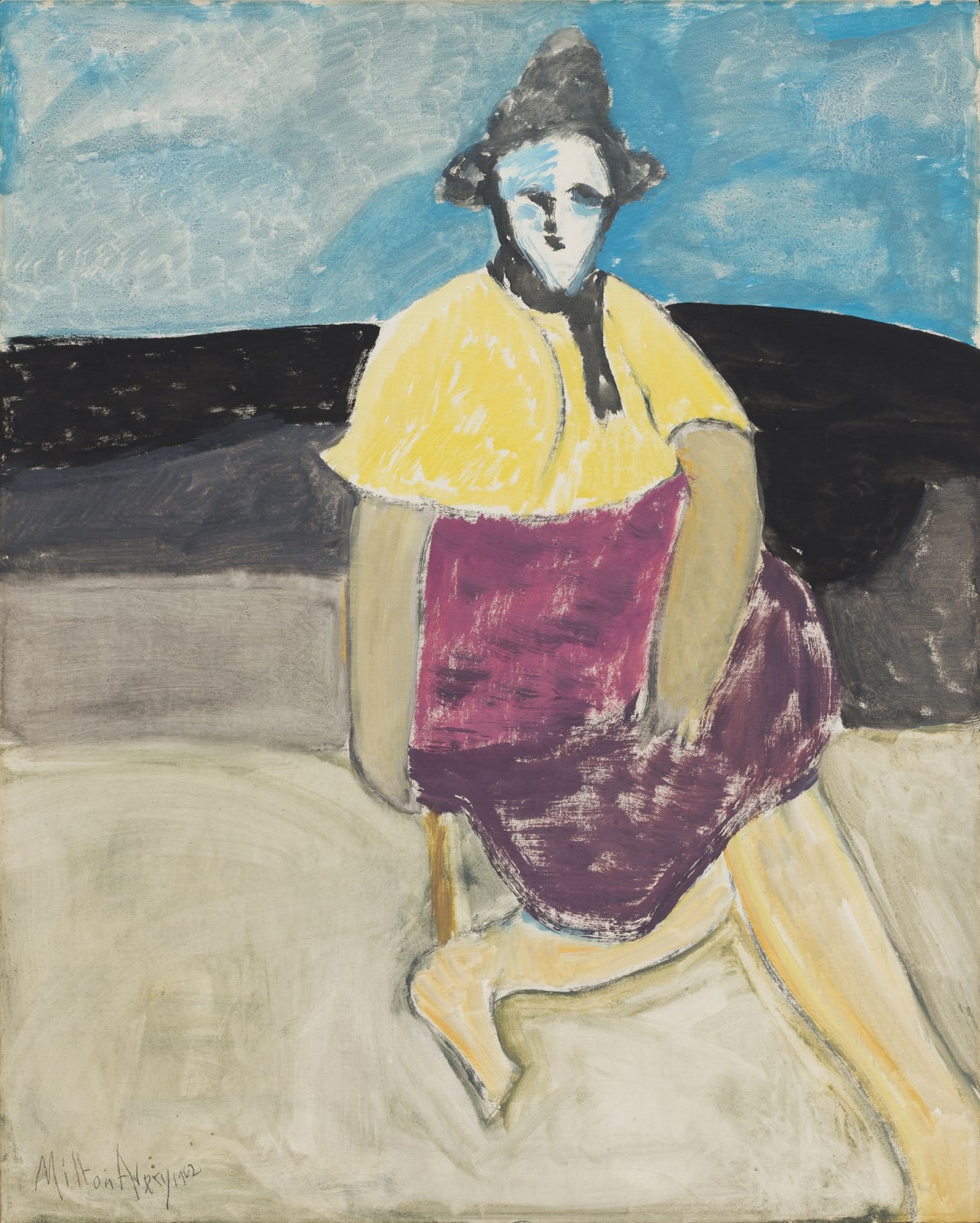 Milton Avery, Sally by the Sea, 1962
