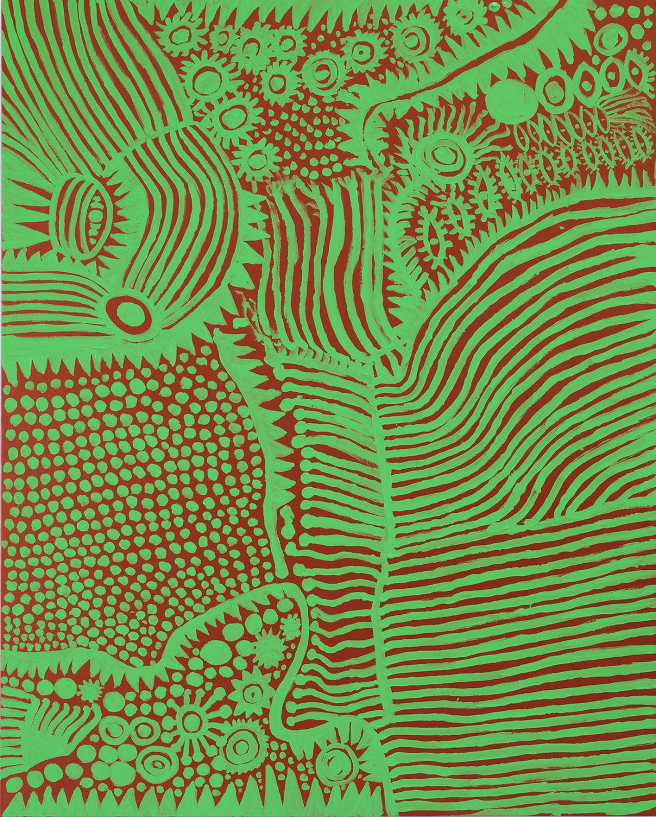 Yayoi Kusama, GREEN PLAIN, 2012