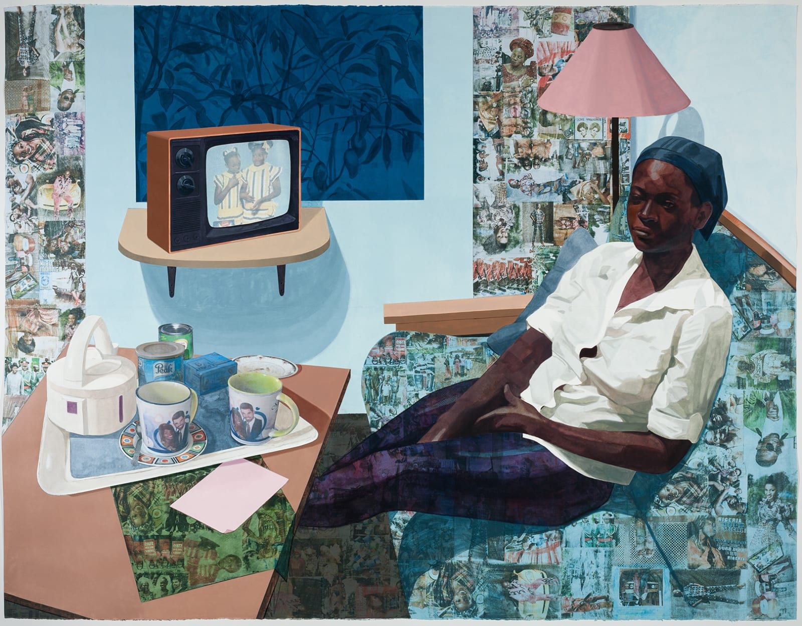 Njideka Akunyili Crosby, Super Blue Omo, 2016