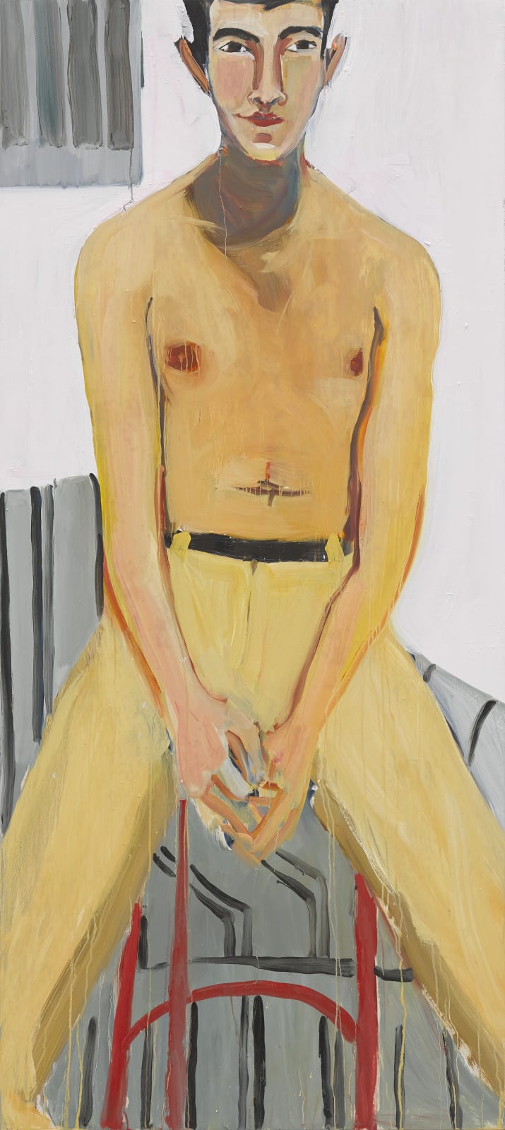 Chantal Joffe, Herb on the Red Stool, 2019