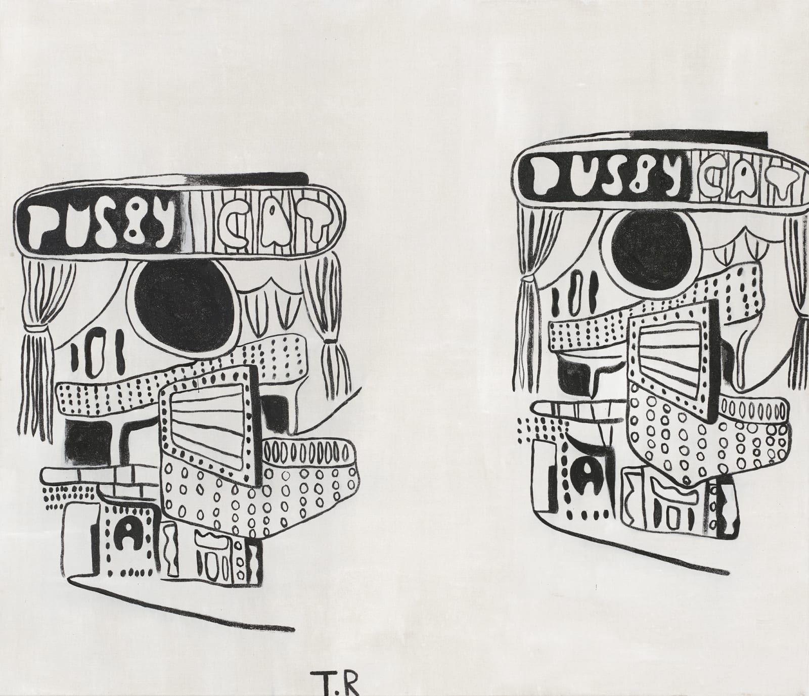 Tal R, Pussy cat, 2017