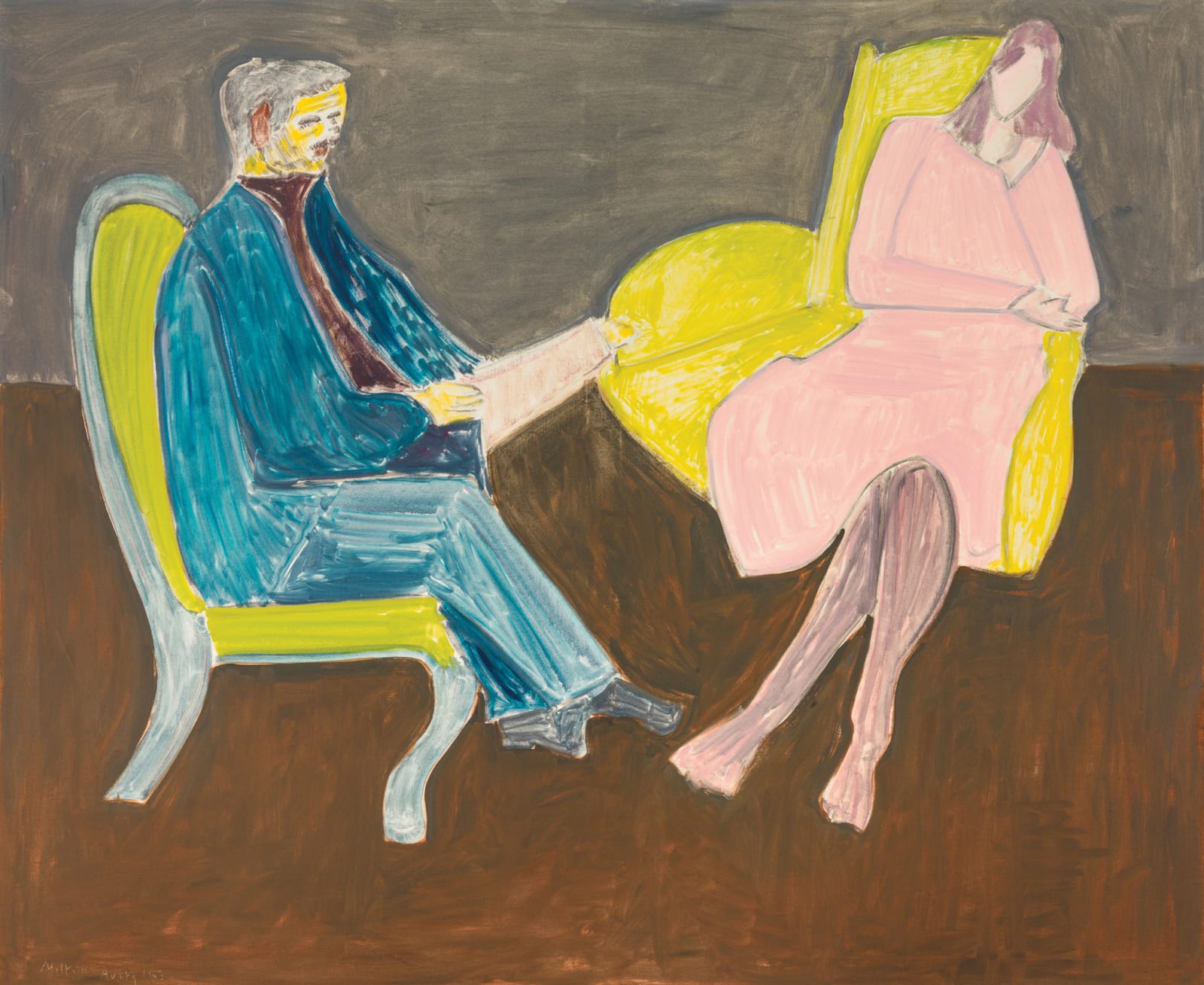 Milton Avery, Young Couple (Husband and Wife), 1963