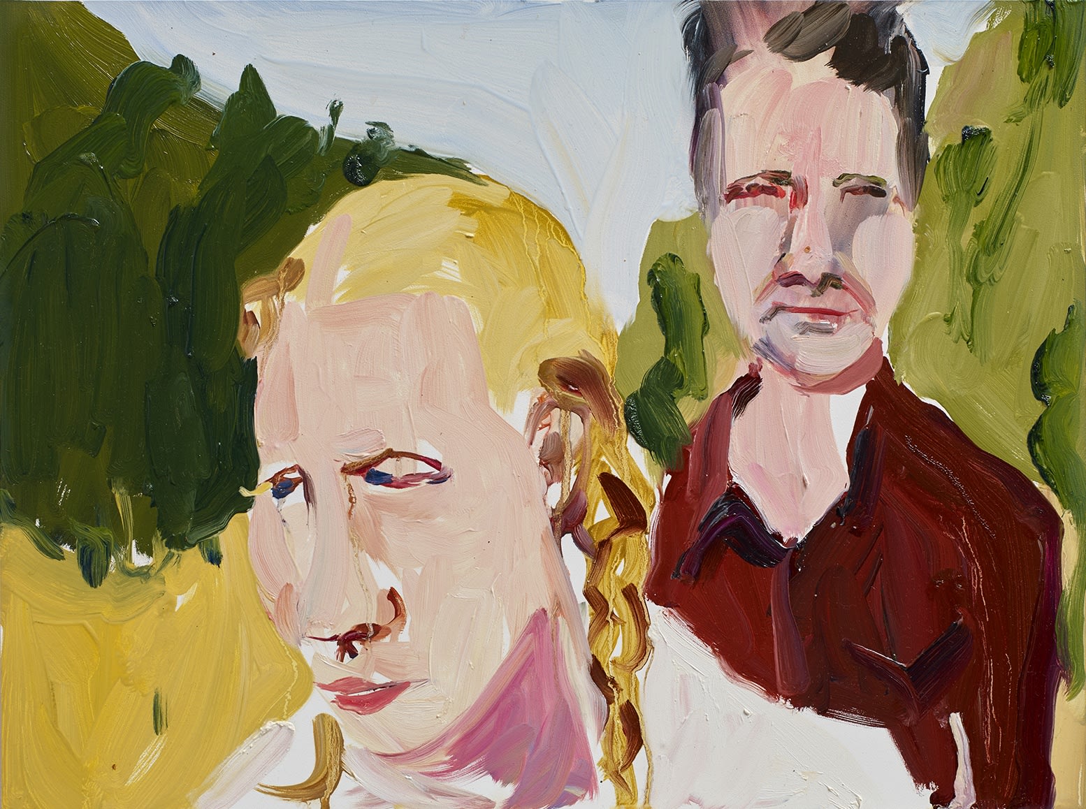 Chantal Joffe, Jean and Robert, 2015