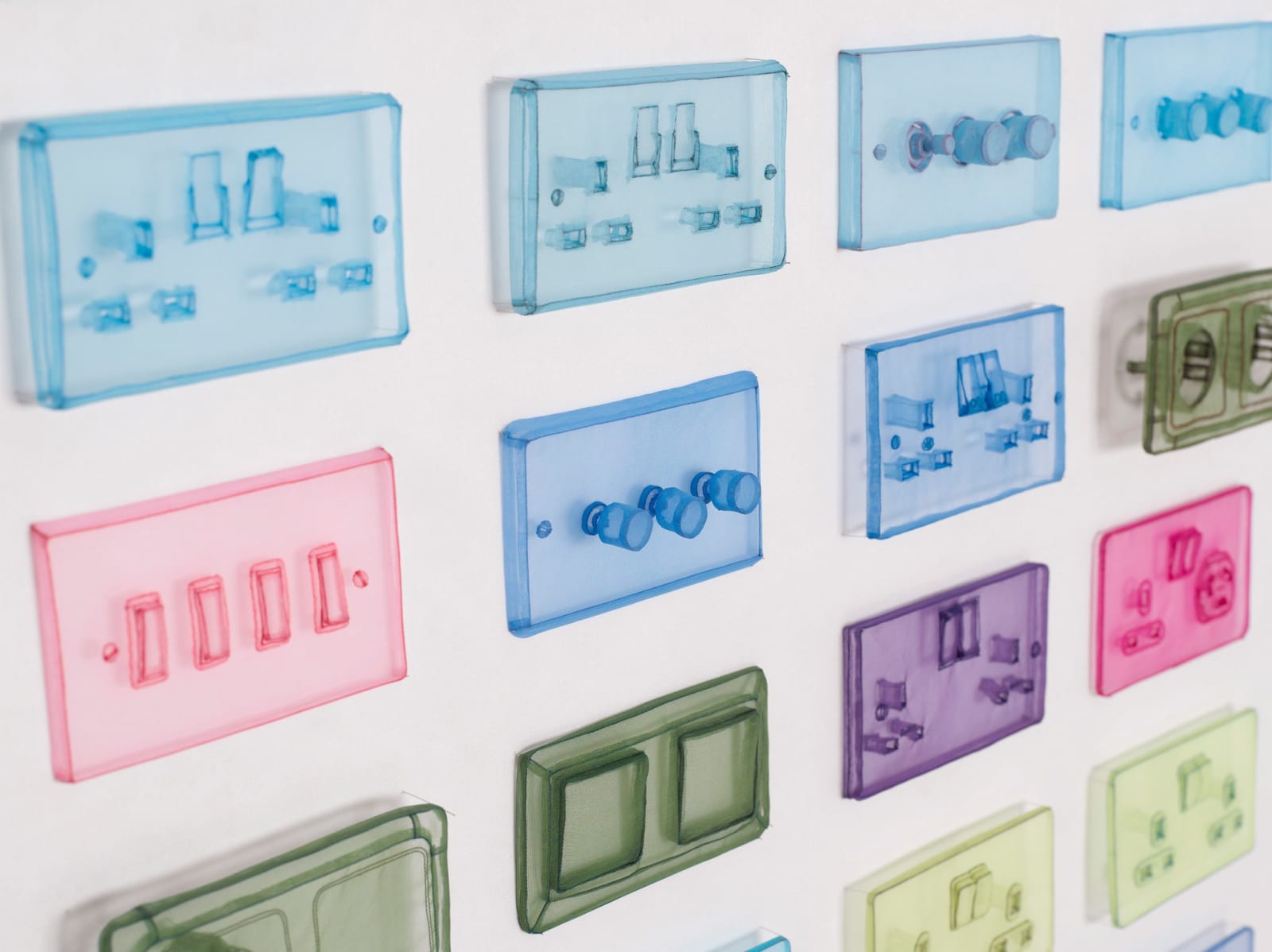 Do Ho Suh, Sockets/Switches (Rectangular/Horizontal): Berlin, Horsham, London, New York, Seoul, Venice, 2021