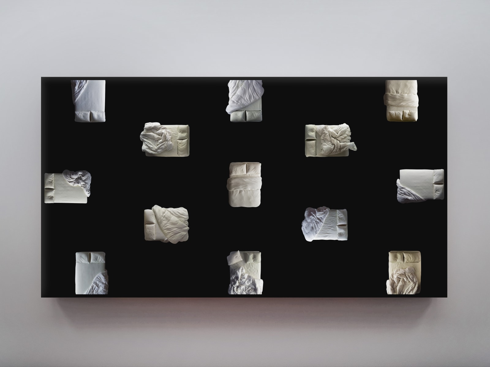 Doug Aitken, Later than you think (beds on canvas), 2019
