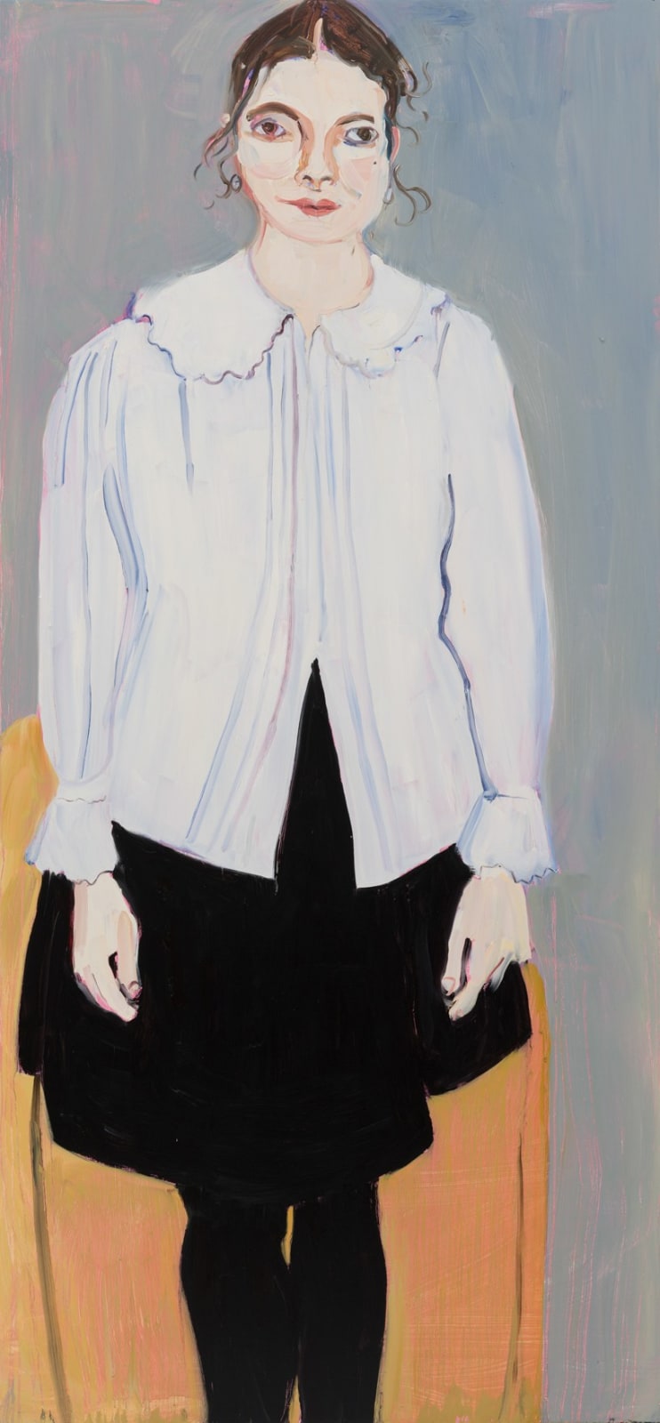 Chantal Joffe, Bella in a White Blouse, 2025