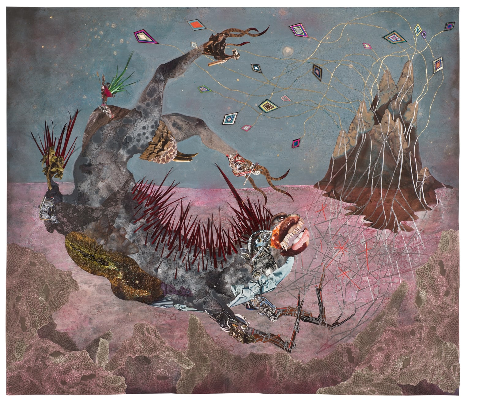 Wangechi Mutu, The screamer island dreamer, 2014