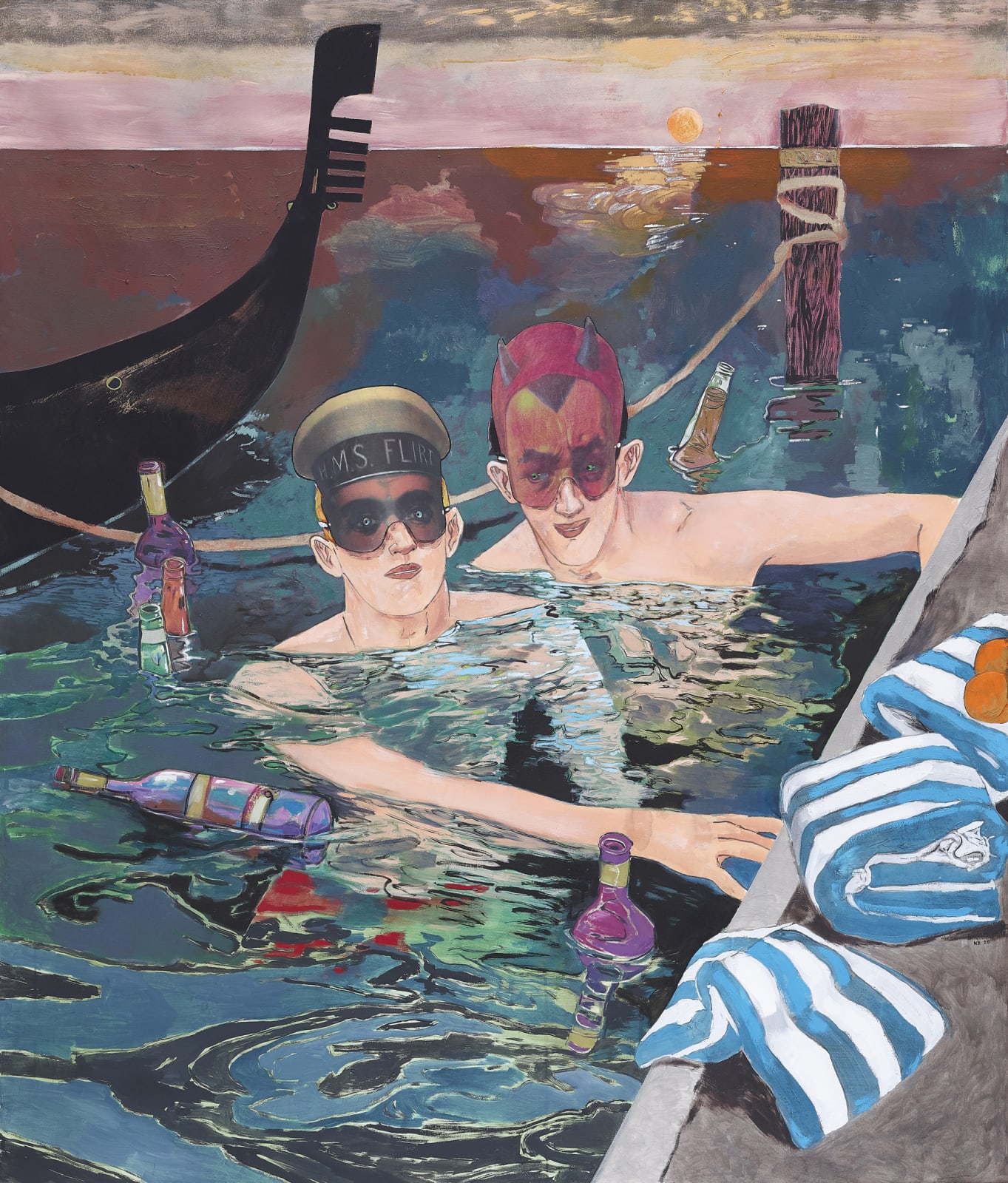 Hernan Bas, Dawn (Venice, Carnival), 2020