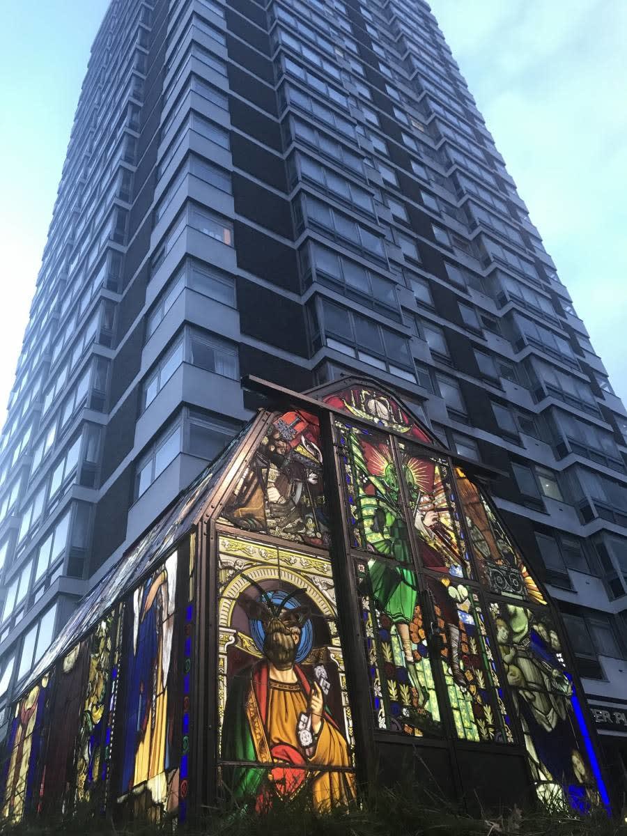 Heywood & Condie, The Gardener ( Stained Glass Greenhouse), 2014
