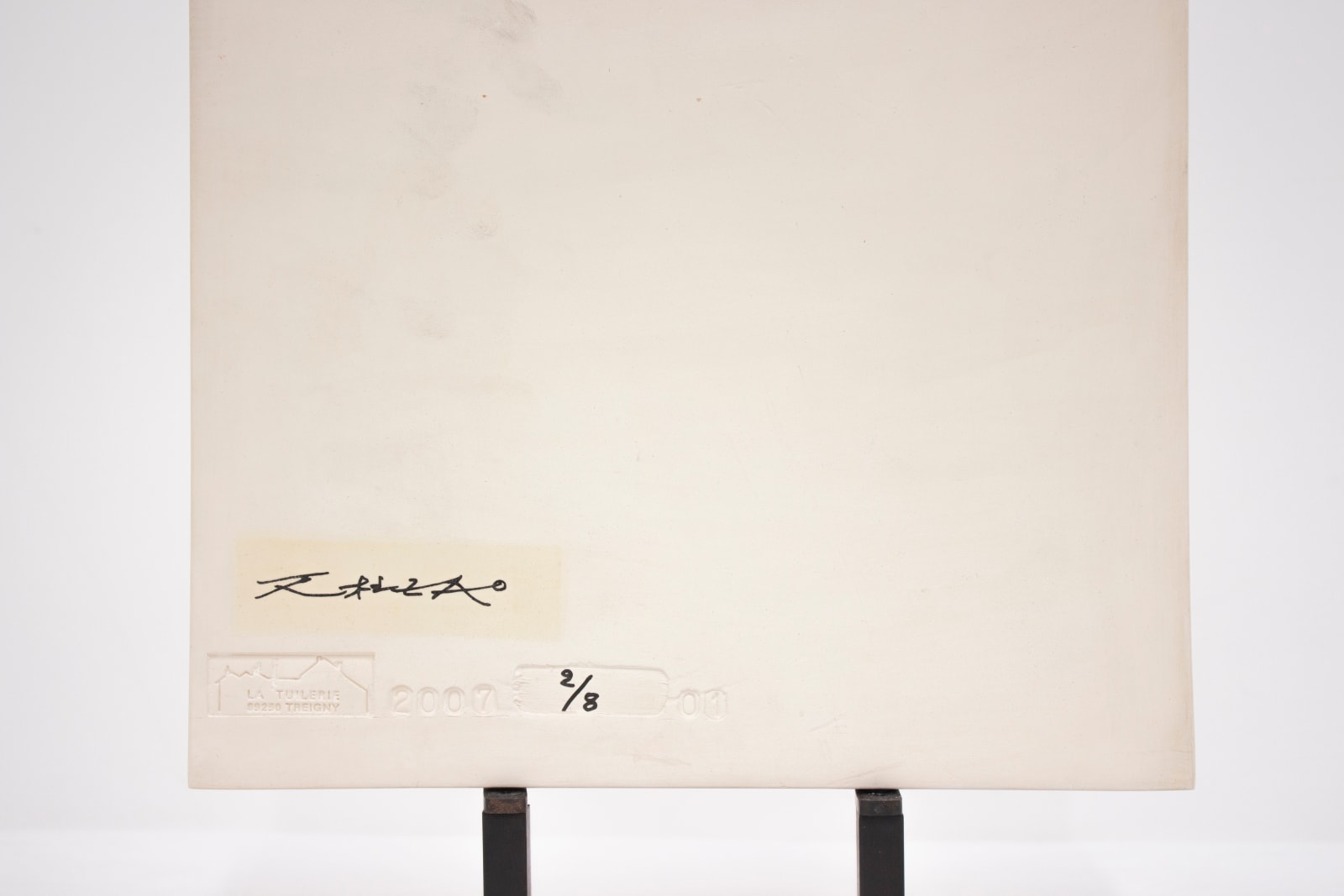 Zao Wou-Ki, Stèles Delille n° 1 (red square), 2007