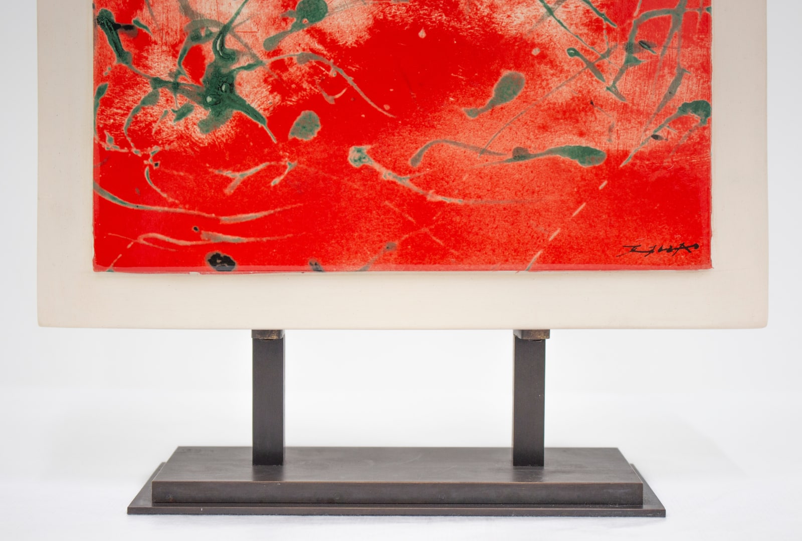 Zao Wou-Ki, Stèles Delille n° 1 (red square), 2007