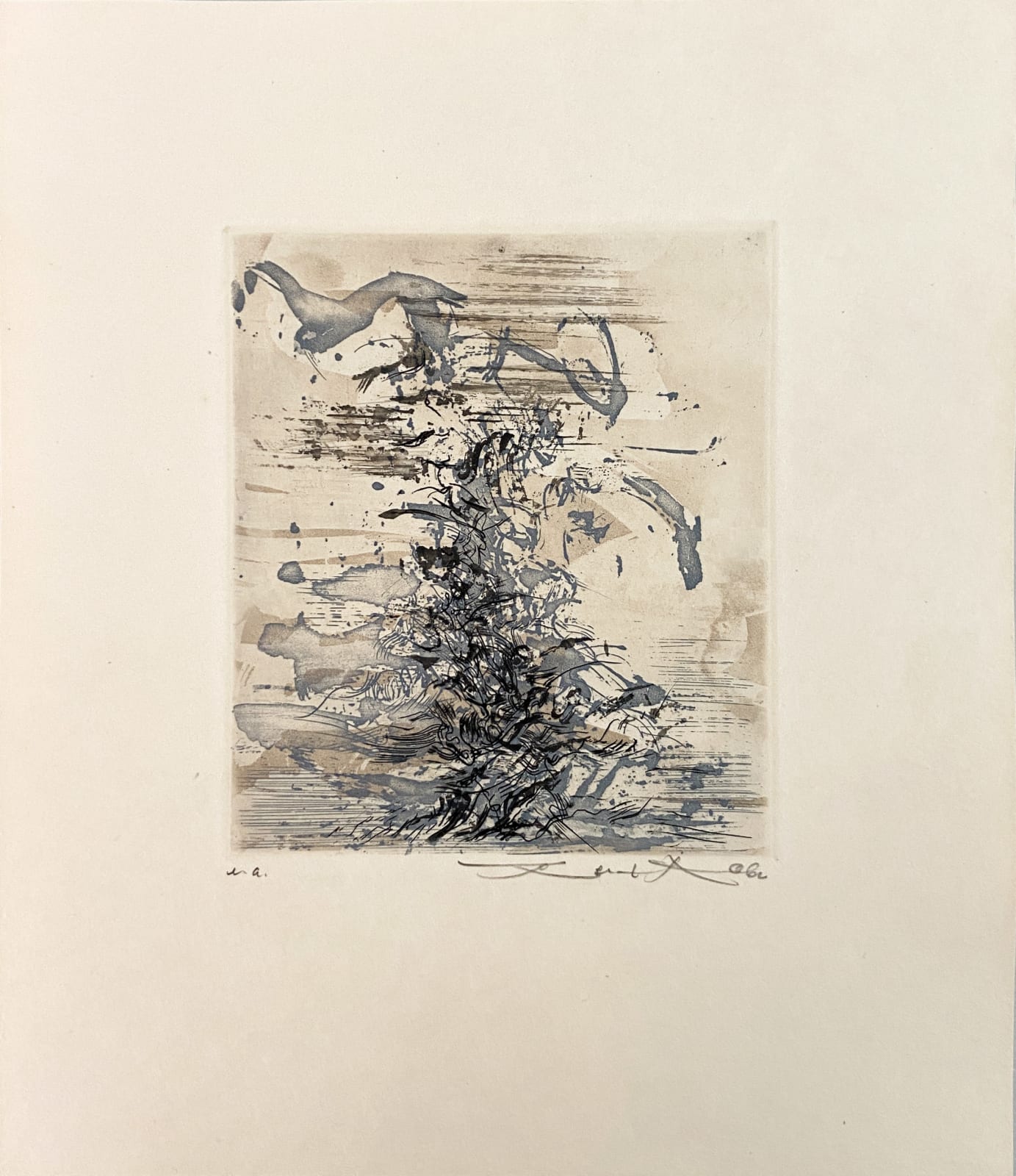 Zao Wou-Ki, Sans titre, Les terrasses de jade, Hubert Juin, 1962