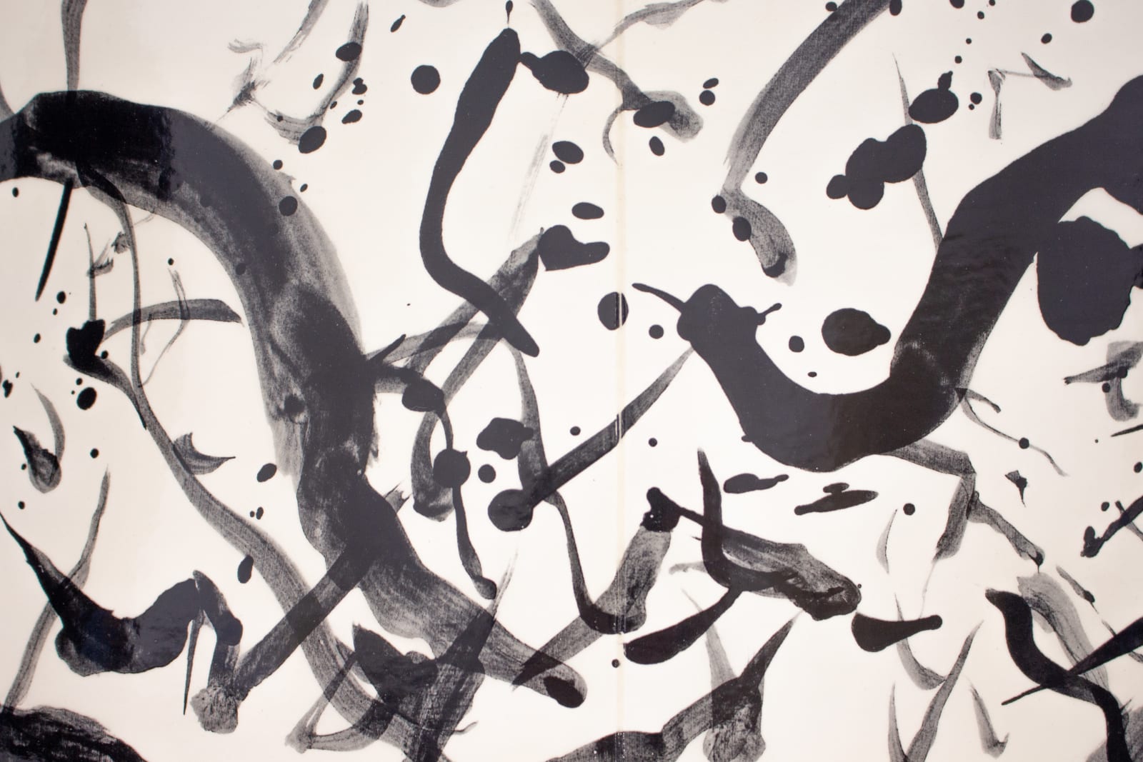 Zao Wou-Ki, Stèles Delille n° 3 (black dyptich 1), 2007