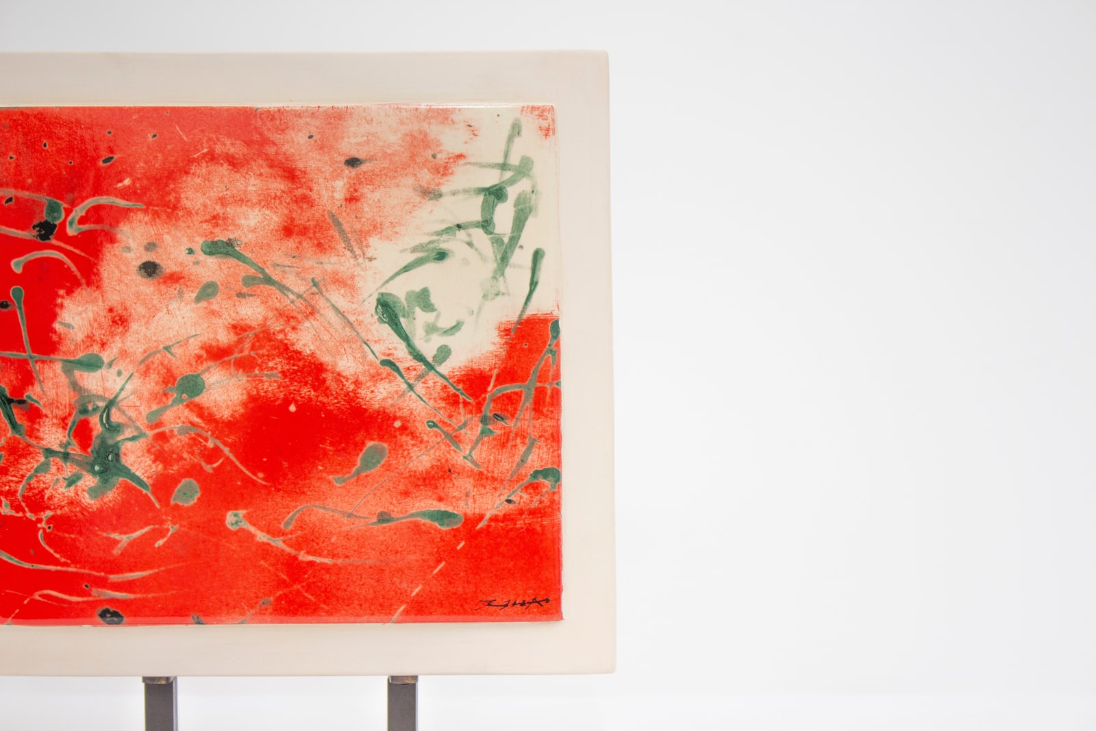 Zao Wou-Ki, Stèles Delille n° 1 (red square), 2007