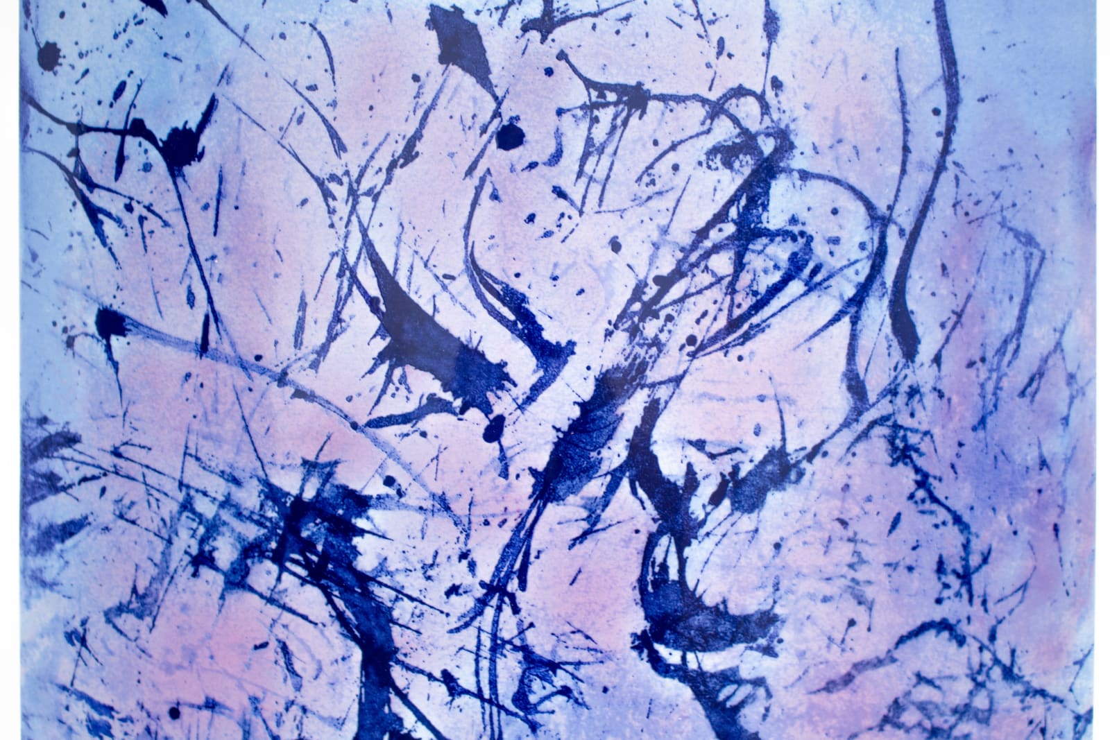 Zao Wou-Ki, Stèles Delille n° 10 (vertical blue), 2007