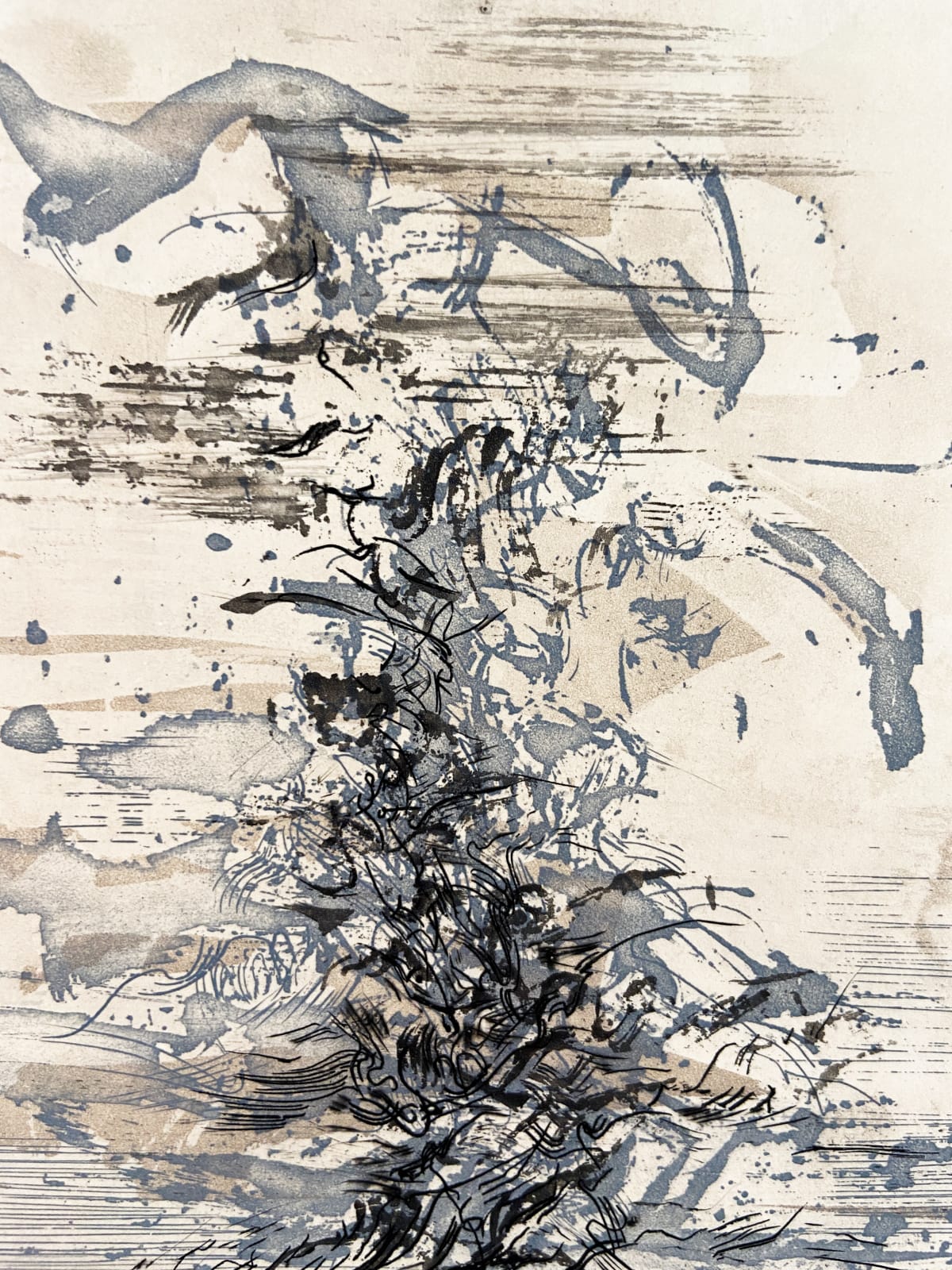 Zao Wou-Ki, Sans titre, Les terrasses de jade, Hubert Juin, 1962