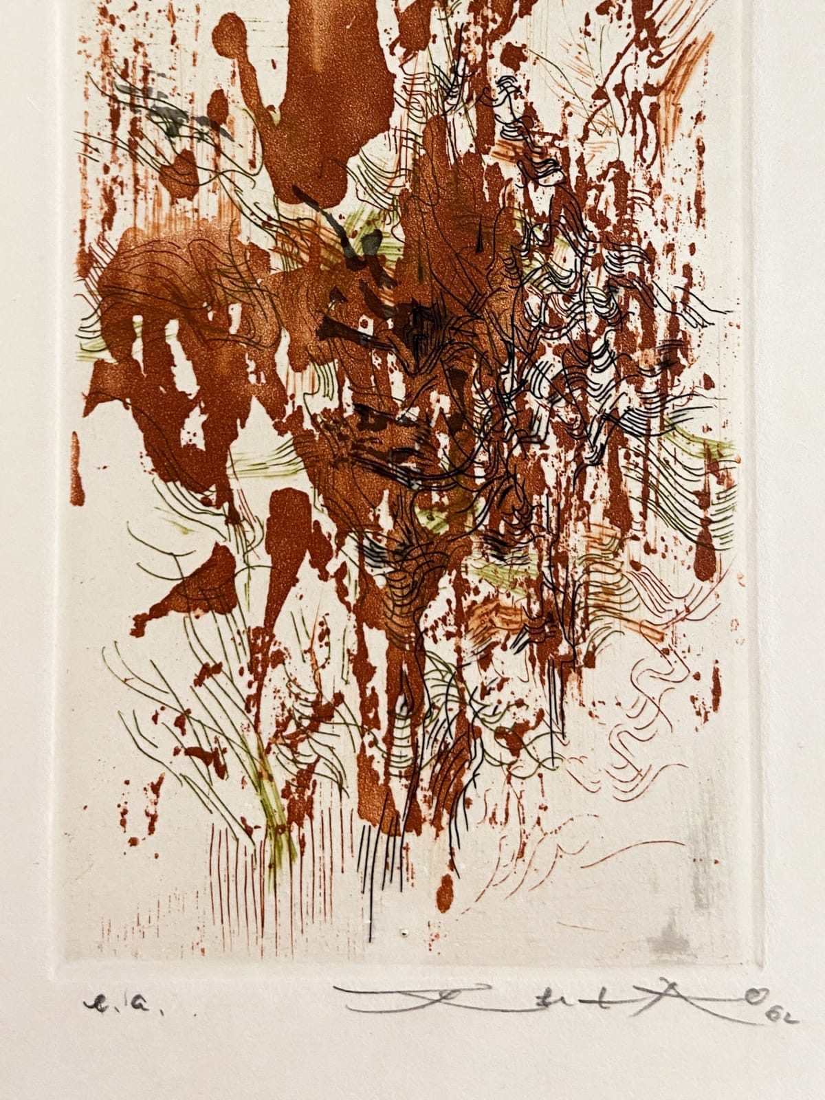 Zao Wou-Ki, Sans titre, Les terrasses de jade, Hubert Juin, 1962