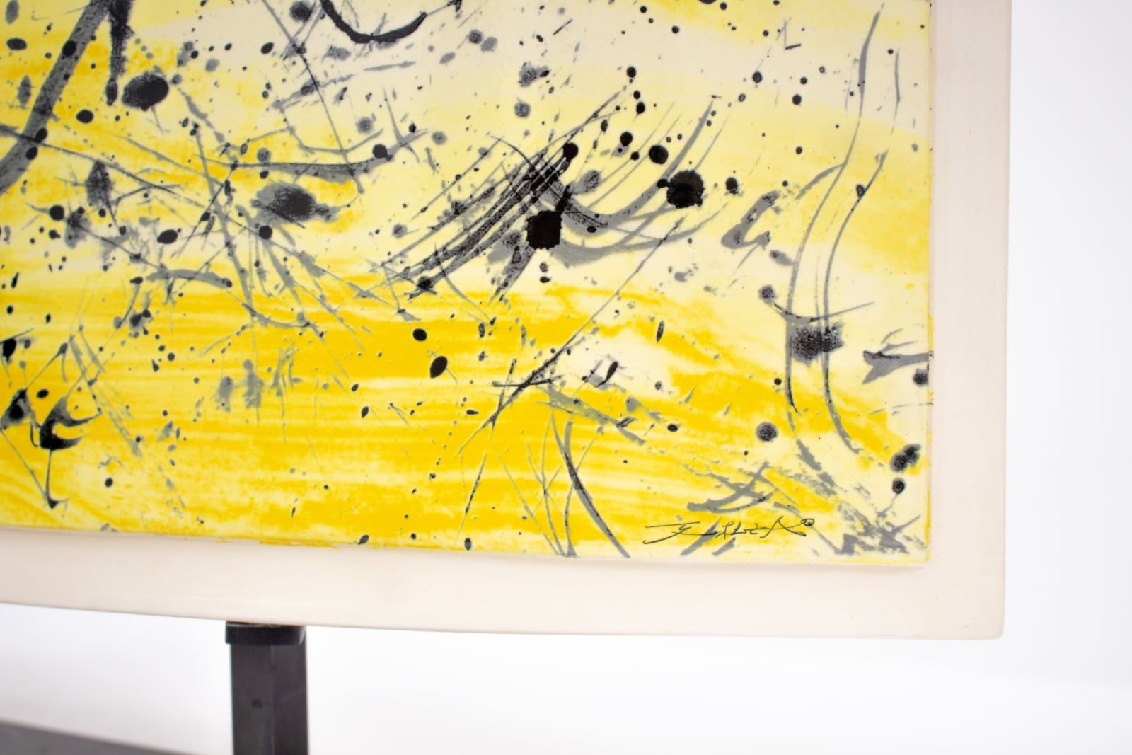 Zao Wou-Ki, Stèles Delille n° 5 (yellow & black), 2007