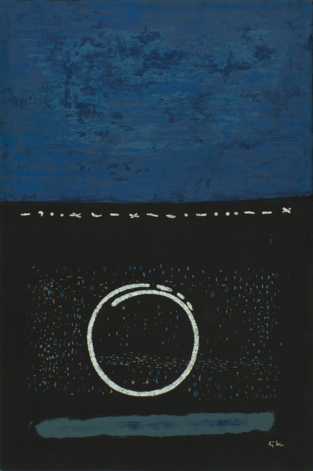 Lý Trực Sơn, Harmonized Blue serie 80x120 Number 3, 2014-2015