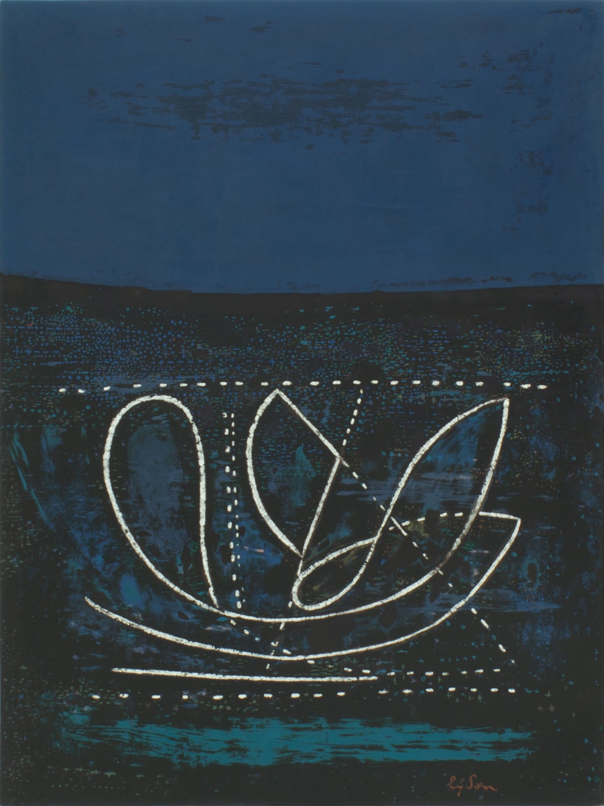 Lý Trực Sơn, Harmonized Blue serie 90x120 Number 3, 2014-2015