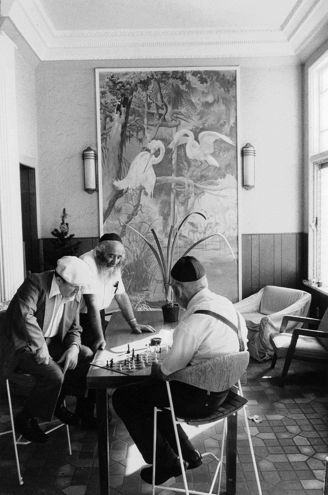 Gary Monroe, Men Playing Chess by Earl LePan Mural, 1978