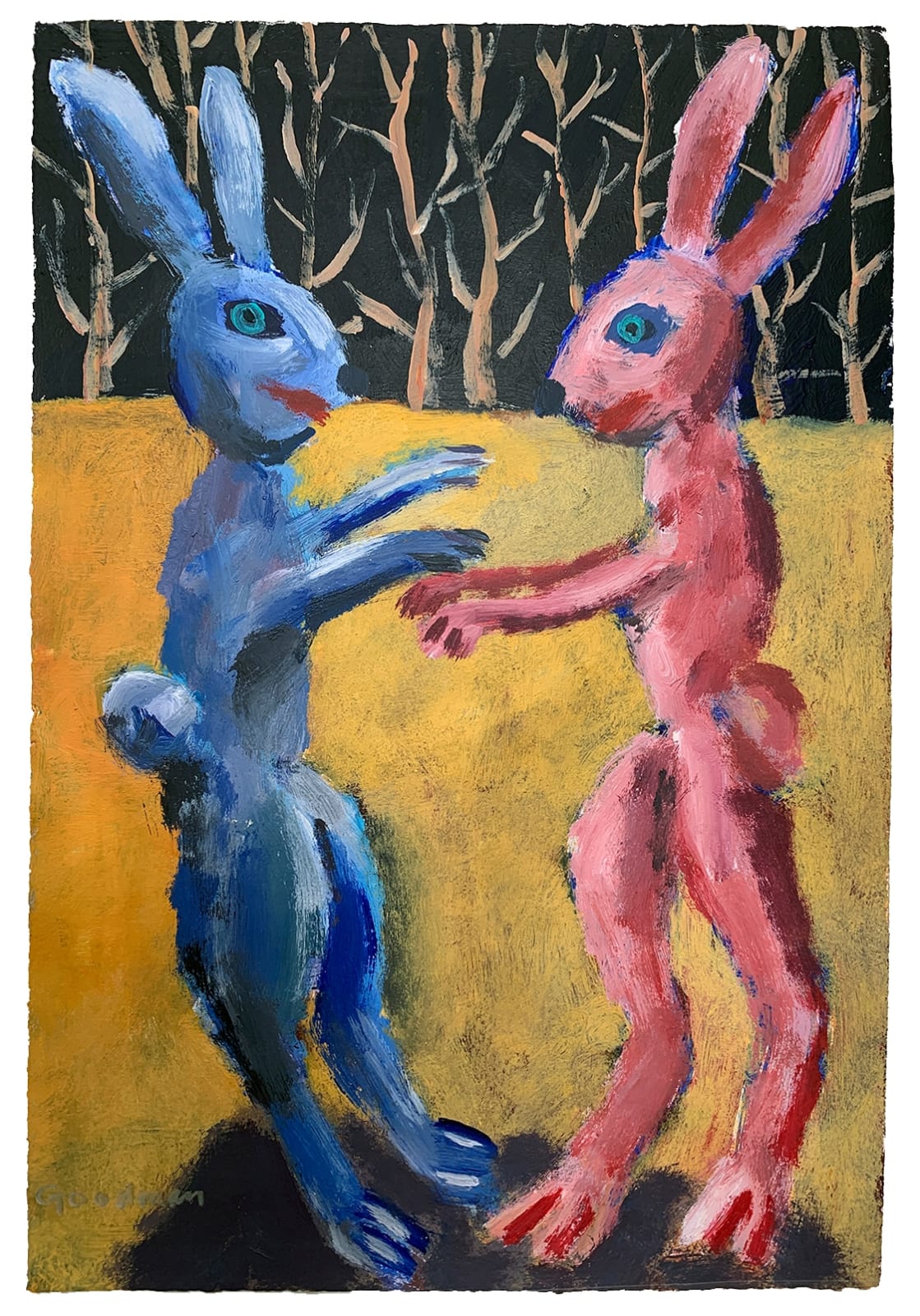 Gary Goodman, Two Hares, 1998