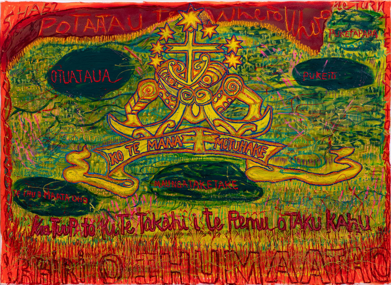 Emily Karaka, Riri at Ihumaatao (Anger at Ihumaatao), 2020