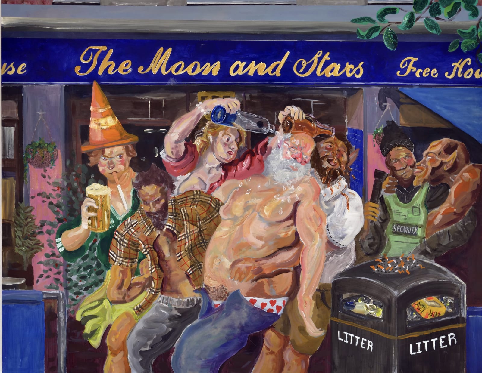 Sean Coates, The Drunken Silenus and His Satyrs go out in Romford - after Rubens or Van Dyke, 2023